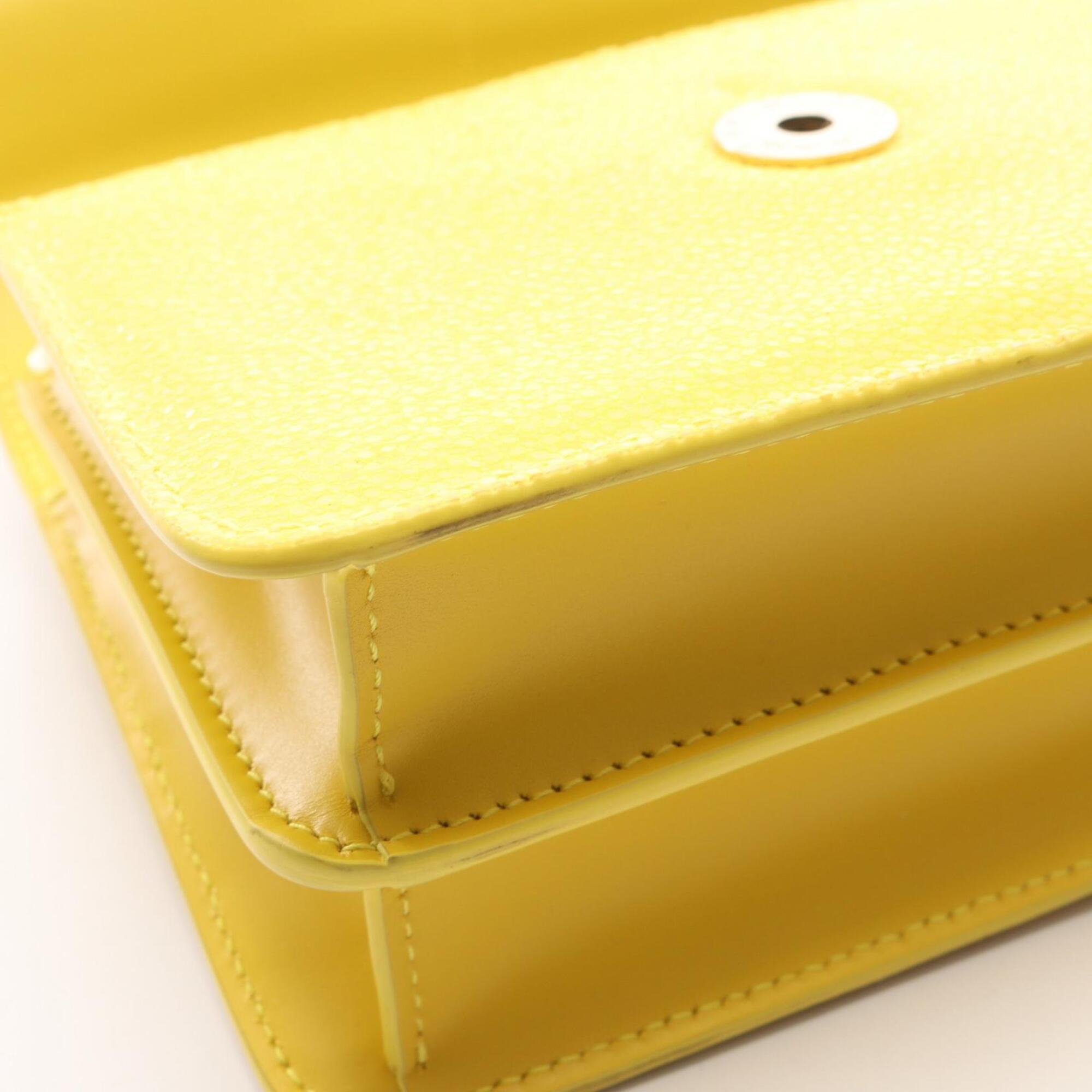 Bvlgari Yellow Leather Handbag Shoulder Bag (Pre-Owned)