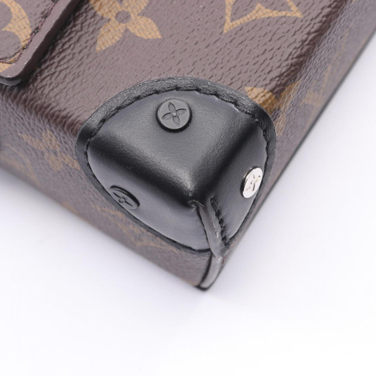 Louis Vuitton Black Brown Pvc Coated Canvas Leather Handbag Shoulder Bag (Pre-Owned)