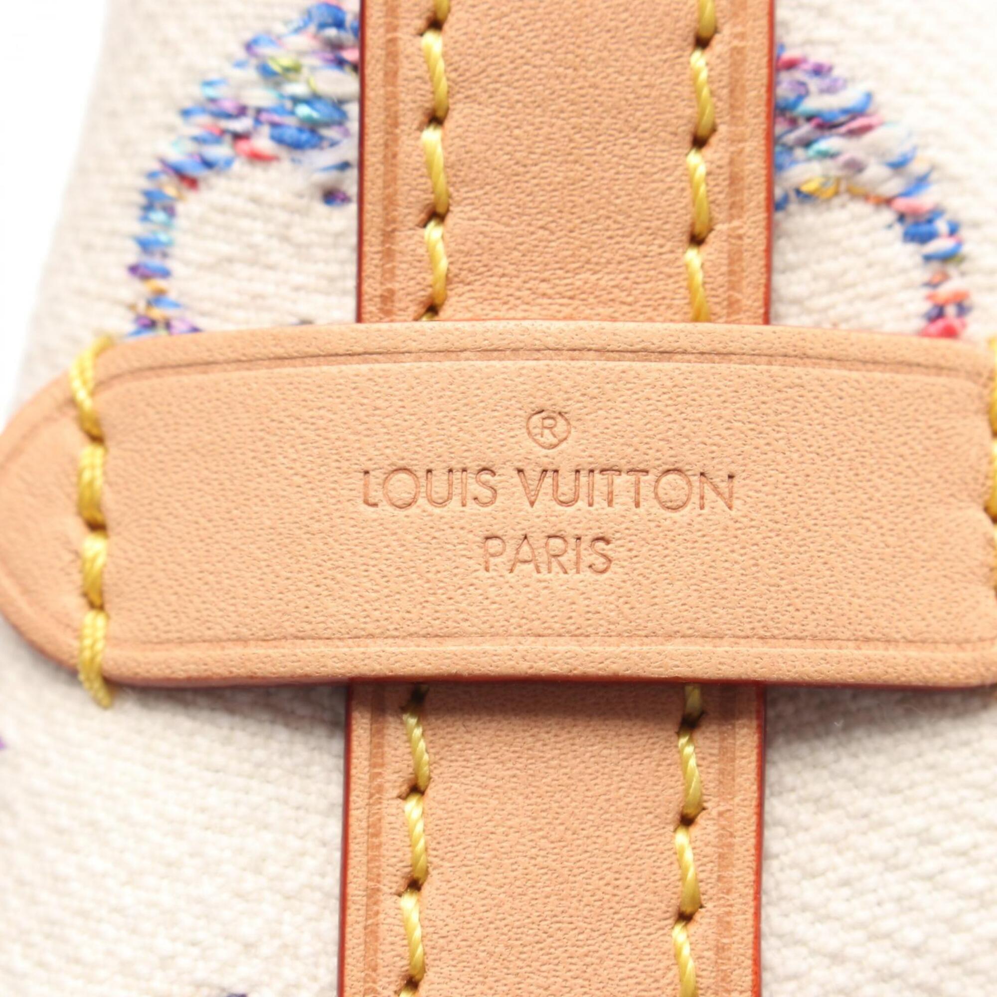 Louis Vuitton Multi-Color White Monogram Jacquard Leather Shoulder Bag (Pre-Owned)