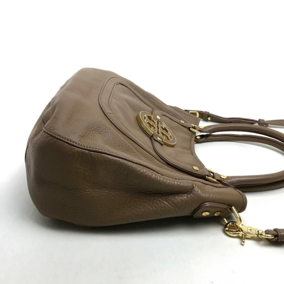 Tory Burch Brown Leather Handbag Shoulder Bag Tote Bag (Pre-Owned)