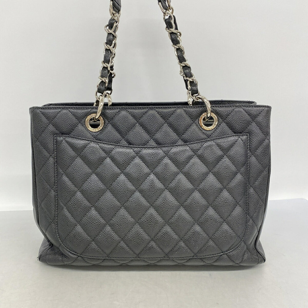 Chanel Black Grained Calfskin Tote Bag (Pre-Owned)