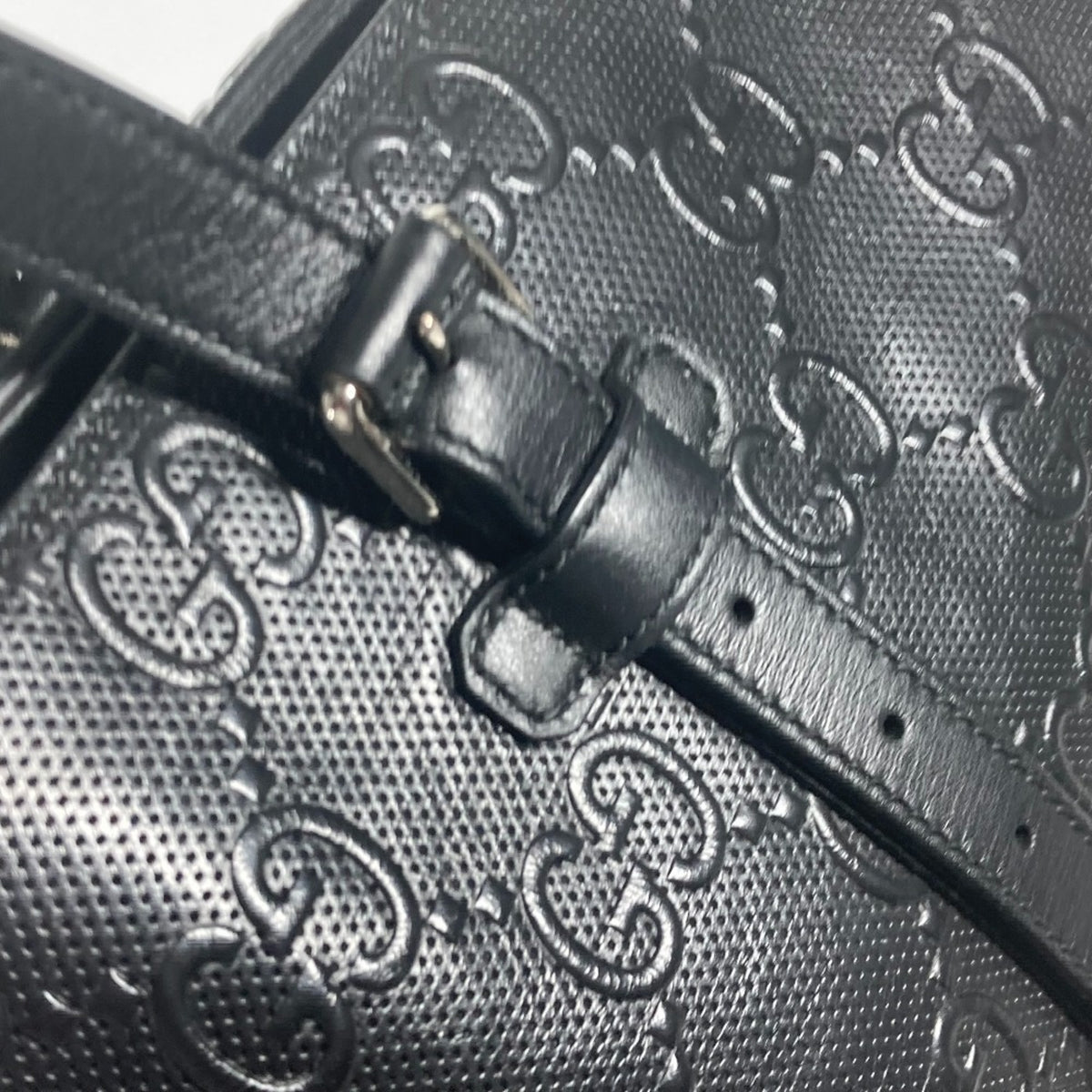 Gucci Black Leather Boston Bag Shoulder Bag Tote Bag (Pre-Owned)