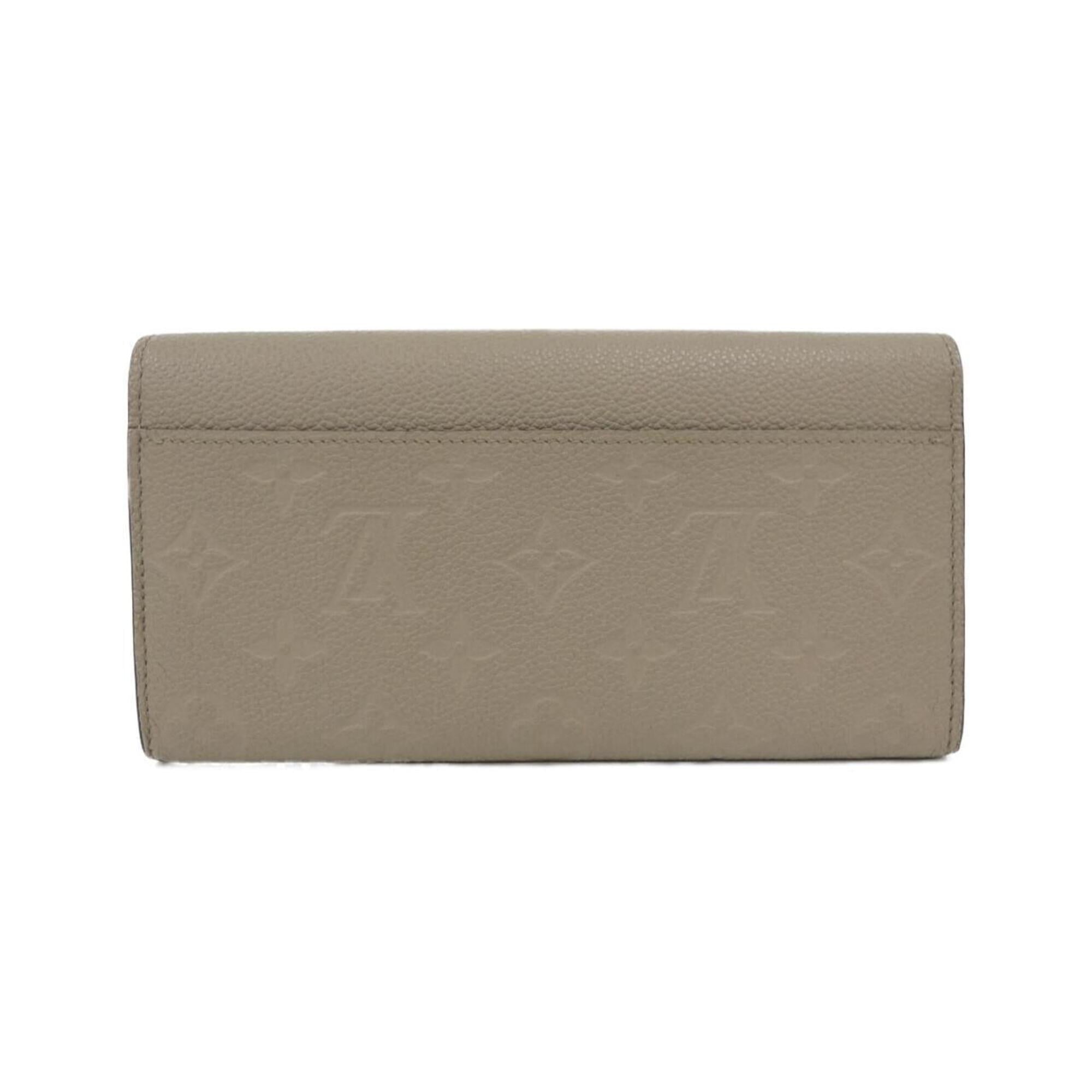 Louis Vuitton Monogram Empreinte Beige Tourterelle Leather Long Wallet (Bi-Fold) (Pre-Owned)