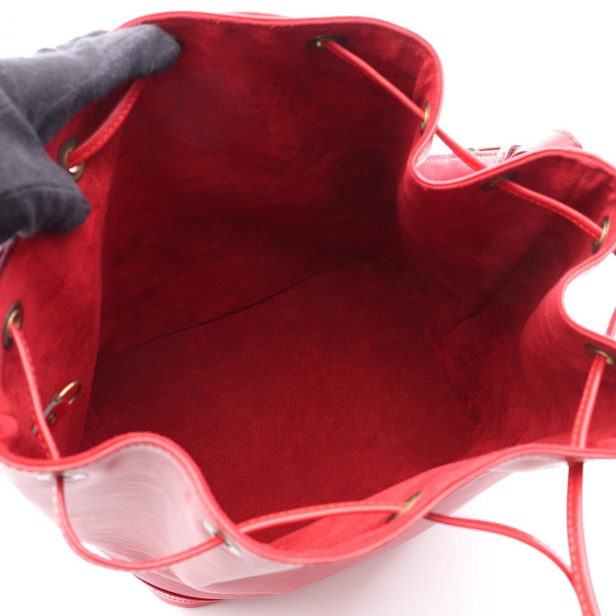 Louis Vuitton Castilian Red Red Color Epi Leather Handbag Shoulder Bag (Pre-Owned)