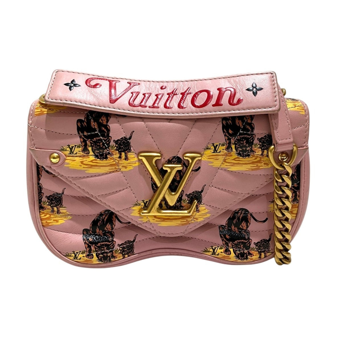 Louis Vuitton Leopard Pink Quilting Shoulder Bag (Pre-Owned)
