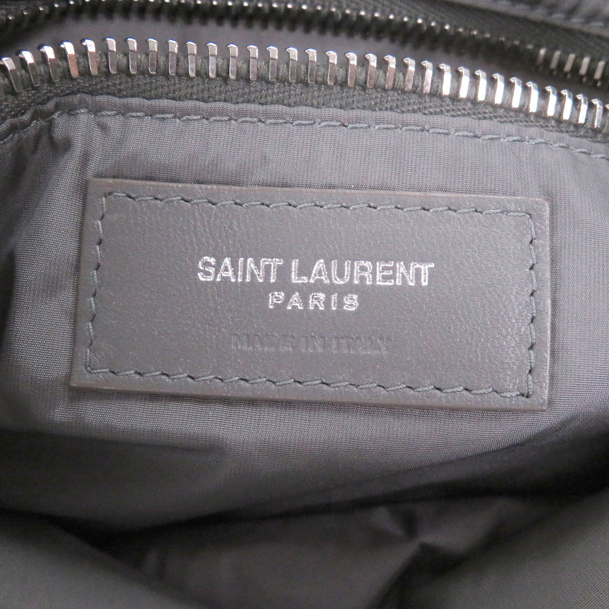 Yves Saint Laurent Gray Nylon Shoulder Bag (Pre-Owned)