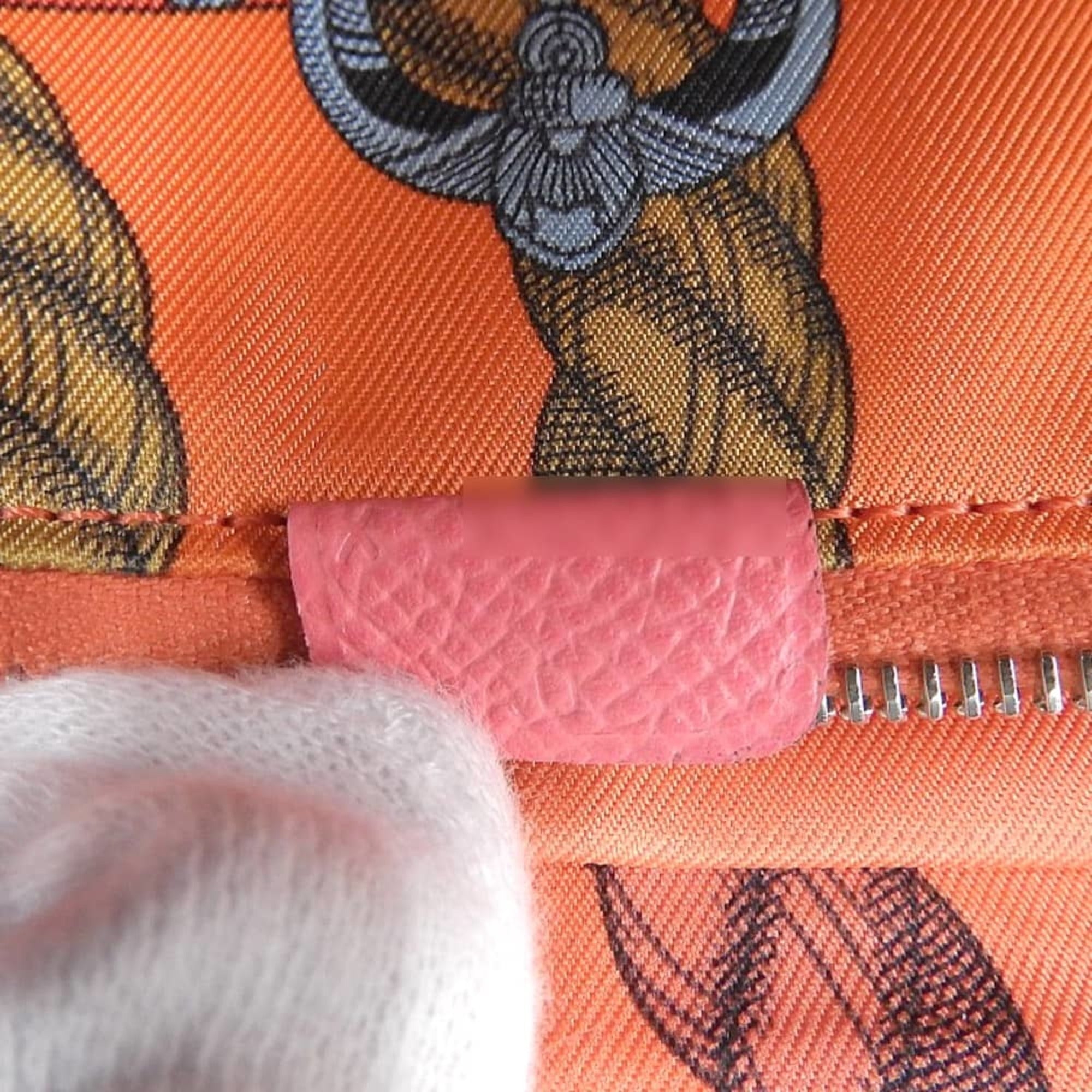 Hermes Silk'in Pink Rose Azalee Epsom Leather Long Wallet (Bi-Fold) (Pre-Owned)