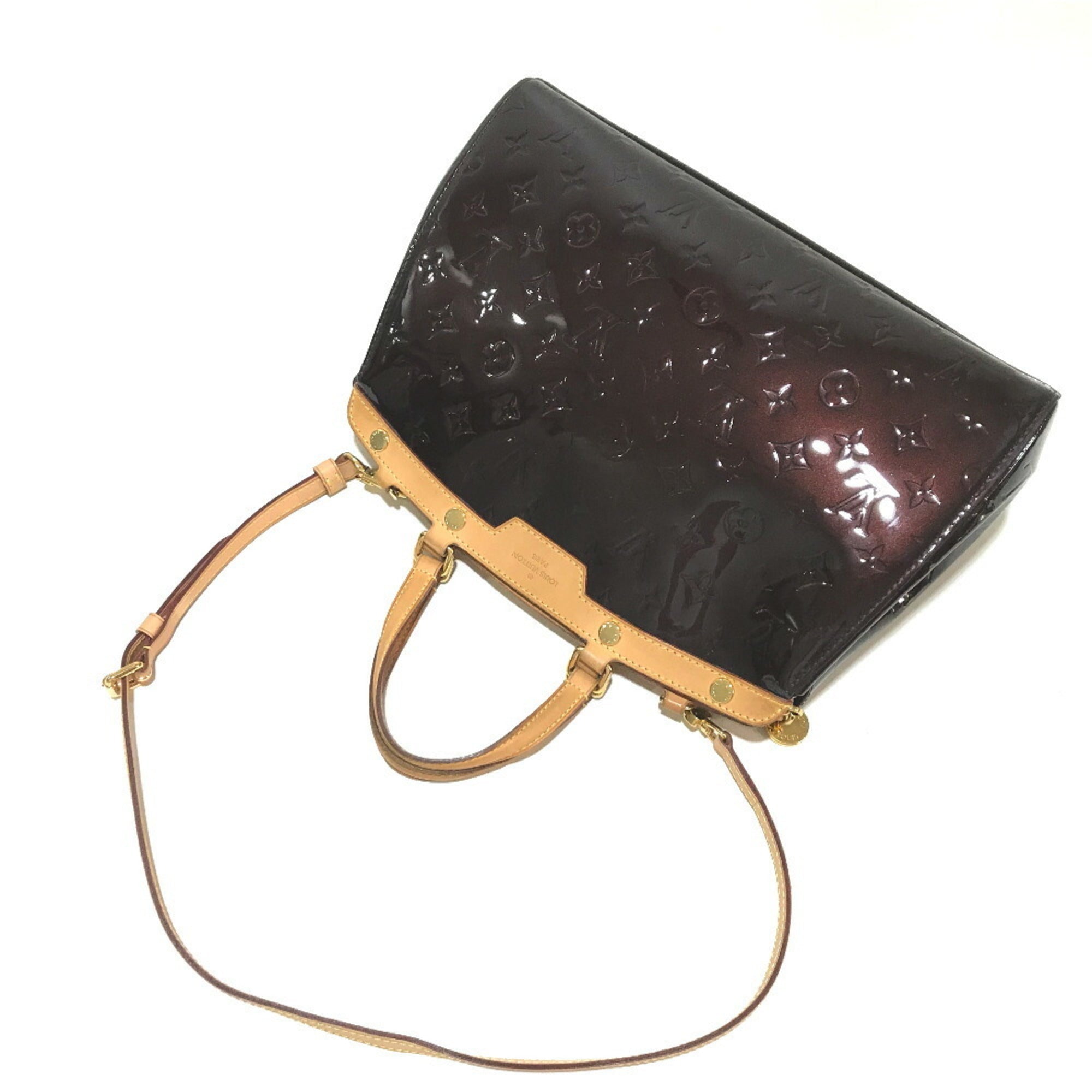 Louis Vuitton Purple Monogram Vernis Handbag Shoulder Bag (Pre-Owned)