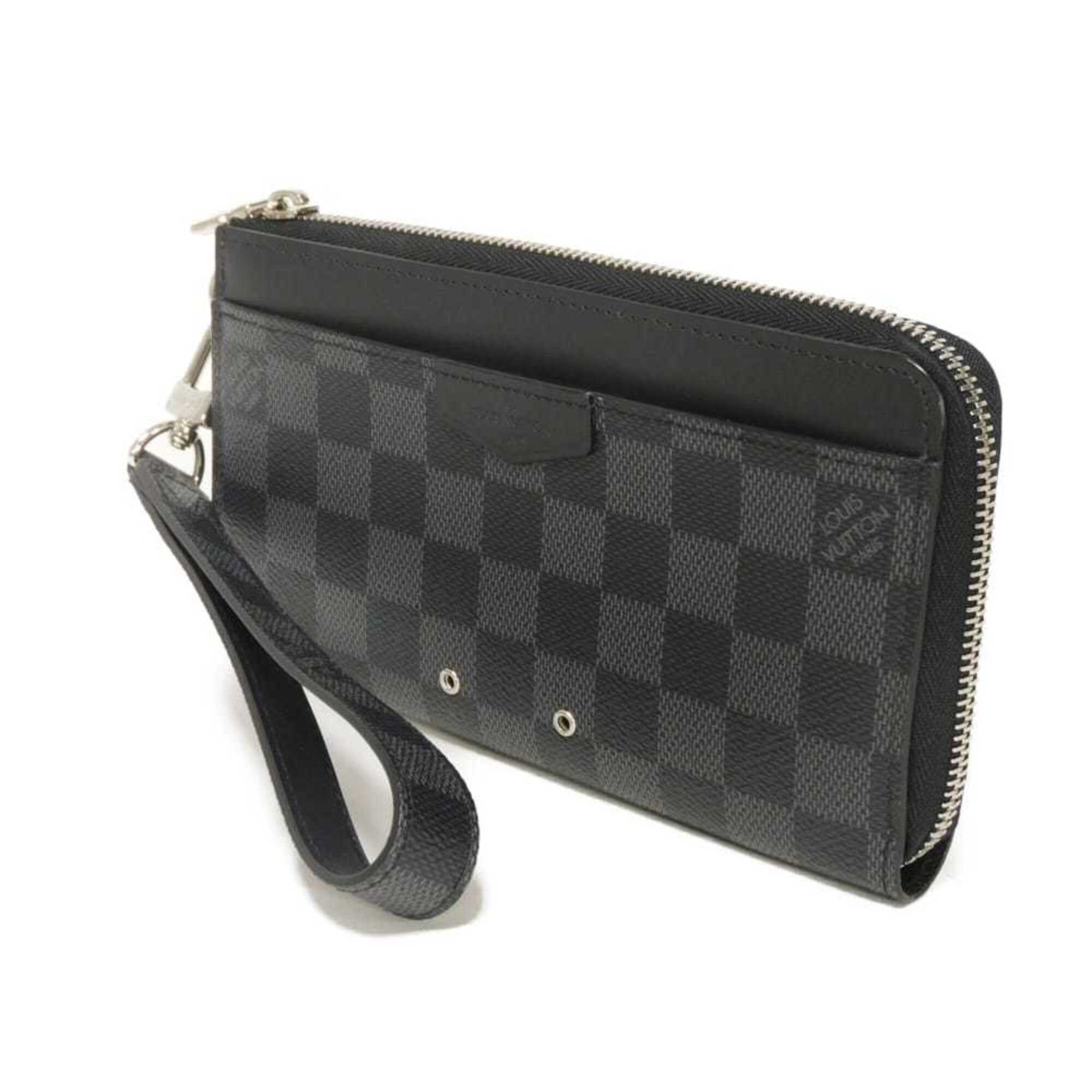 Louis Vuitton Damier Graphite Black Noir Damier Graphite Canvas Leather Long Wallet (Bi-Fold) (Pre-Owned)