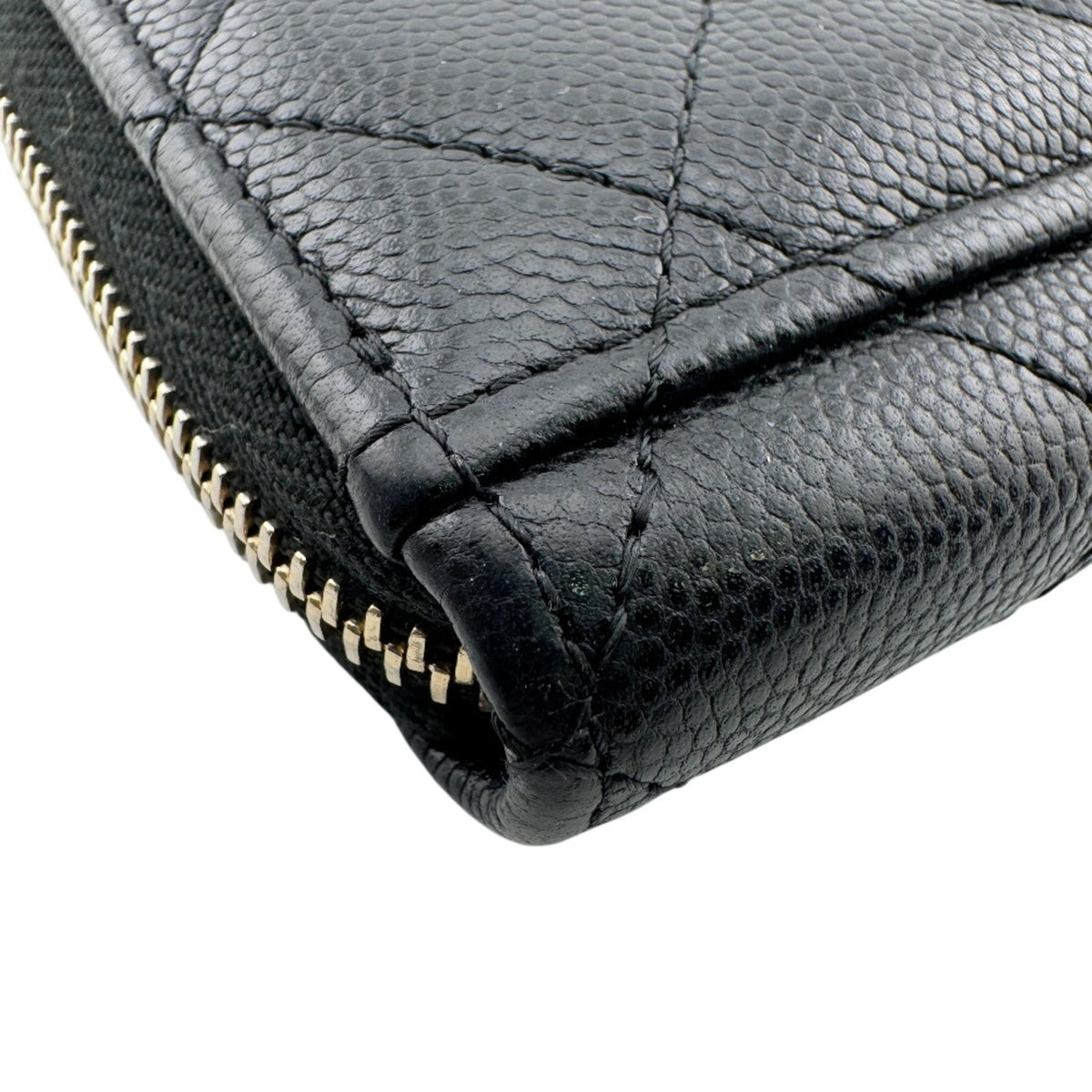 Chanel Black Leather Coin Purse/Coin Case (Pre-Owned)