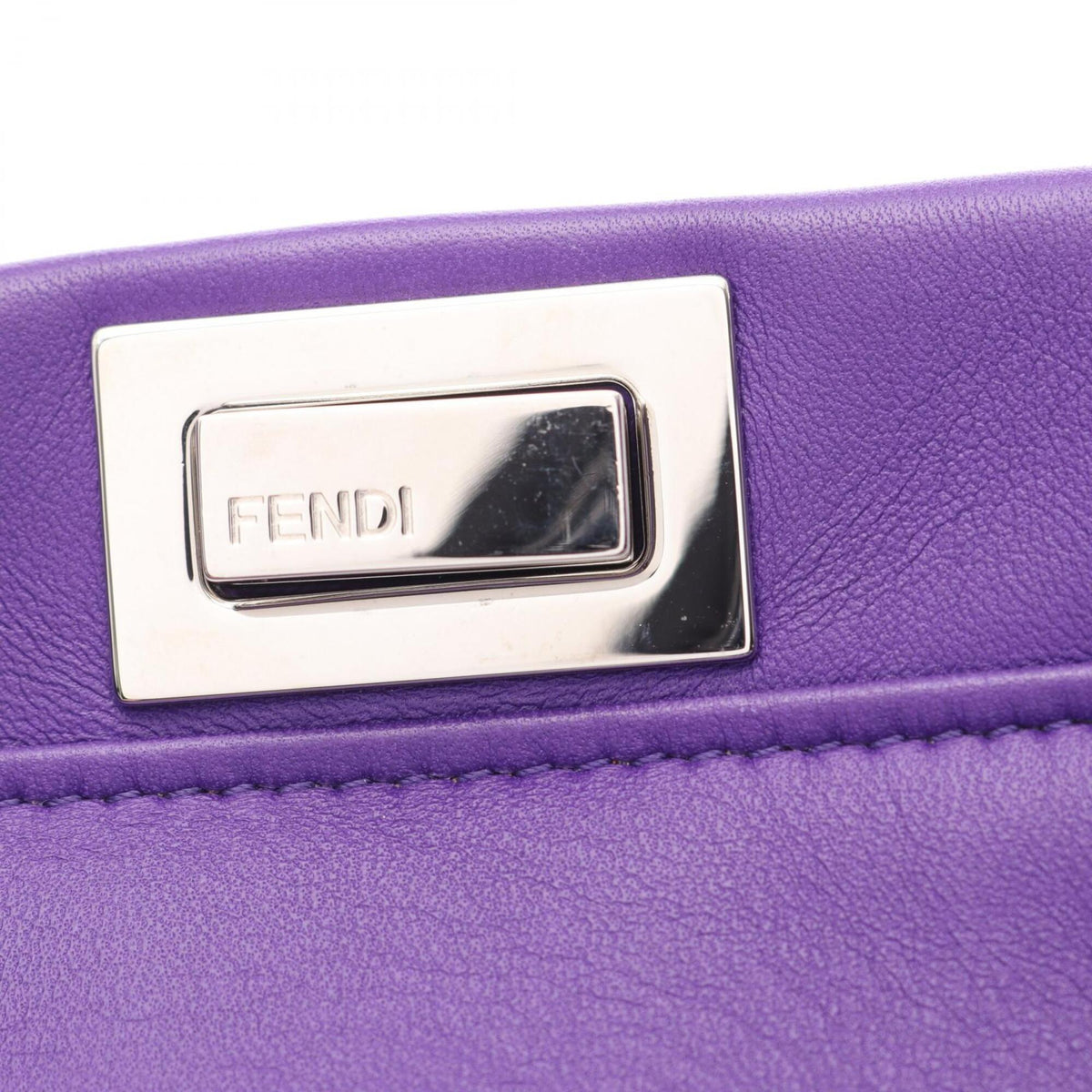 Fendi Purple Leather Handbag (Pre-Owned)