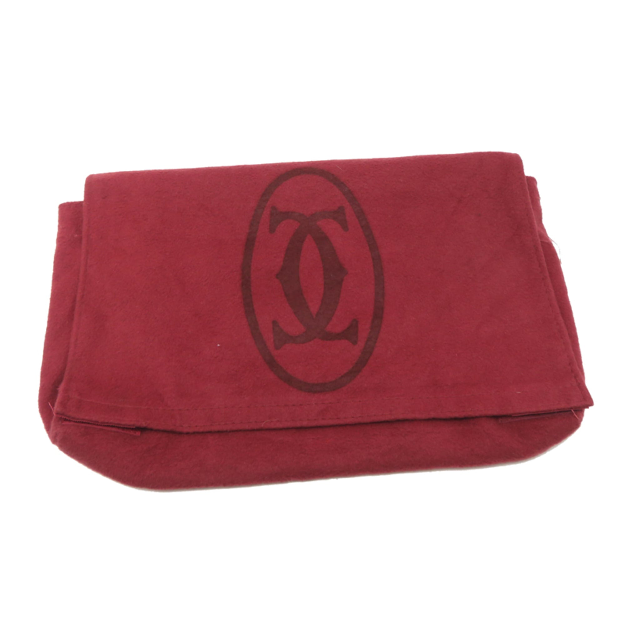 Cartier Bordeaux Red Color Leather Clutch Bag (Pre-Owned)