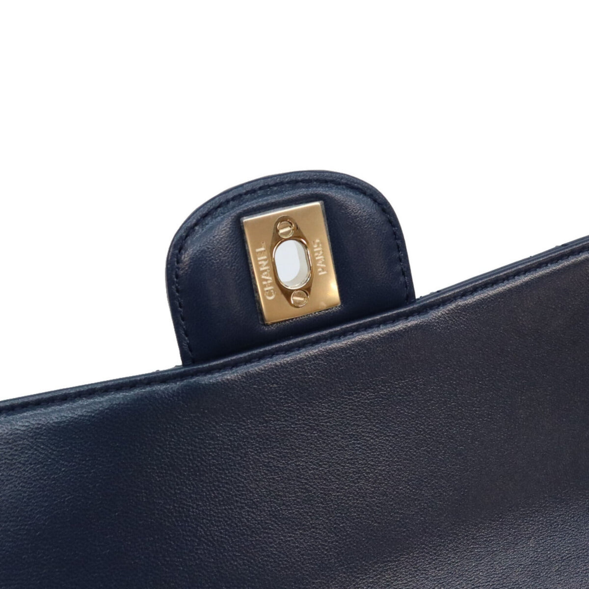 Chanel Navy Leather Shoulder Bag (Pre-Owned)