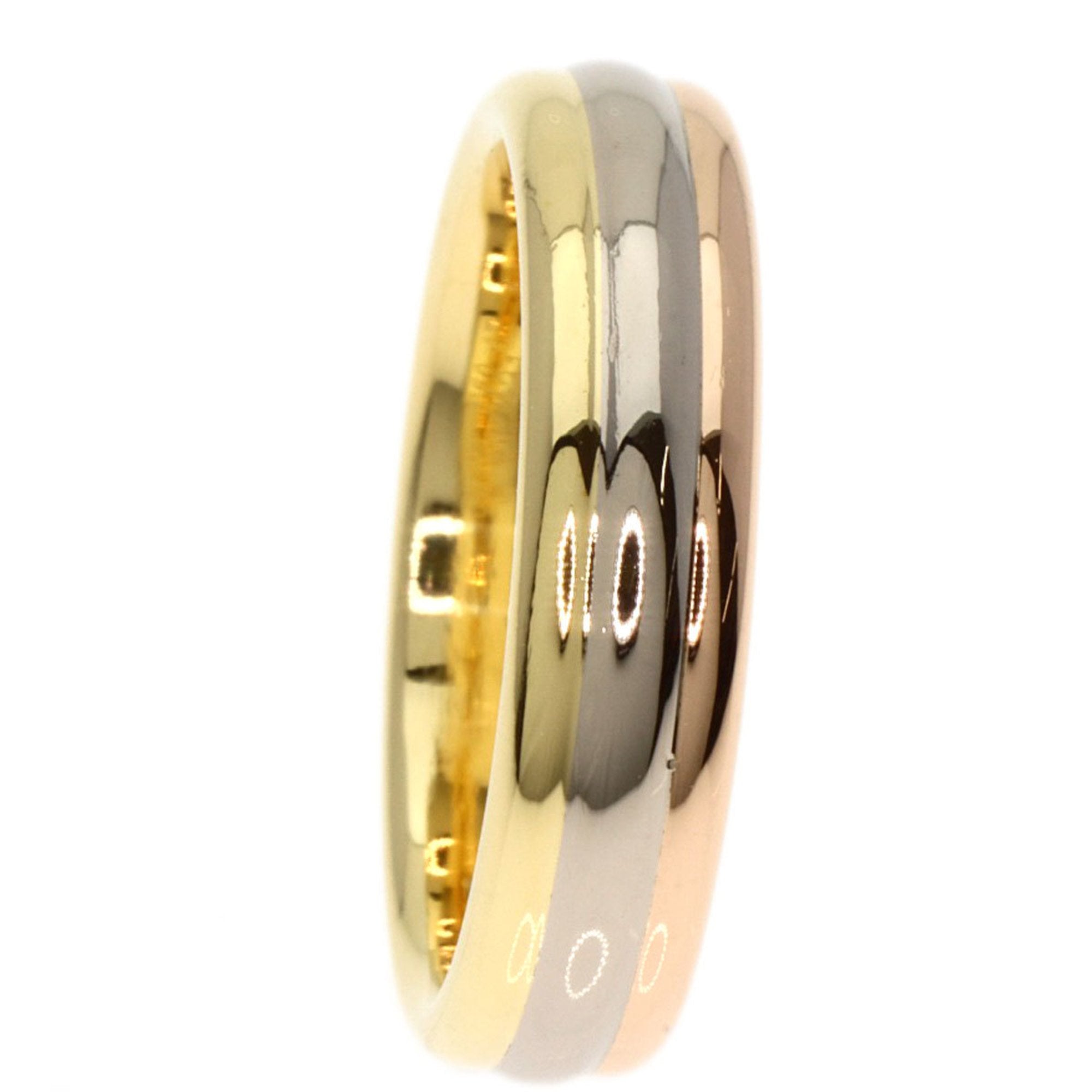 Cartier Pink Gold White Gold Yellow Gold Band Ring (Pre-Owned)