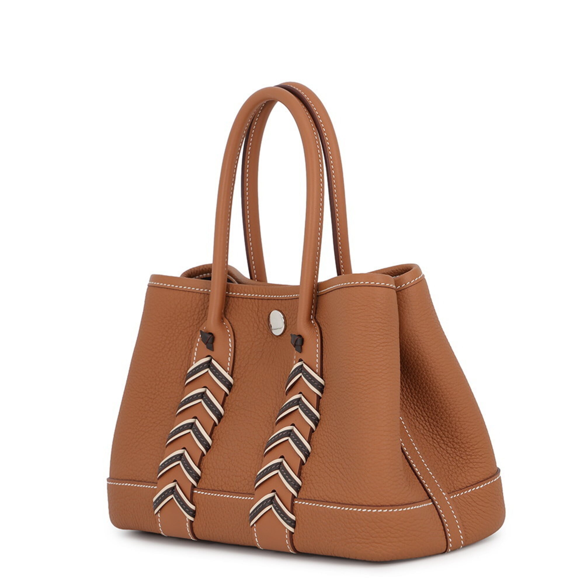 Hermes Garden Gold Togo Leather Swift Leather Handbag Tote Bag (Pre-Owned)