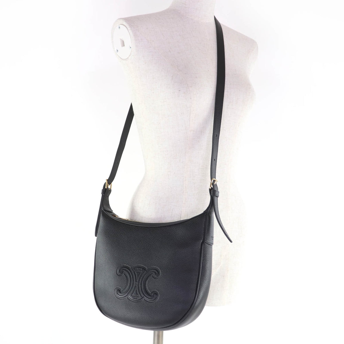 Celine Black Leather Handbag Shoulder Bag (Pre-Owned)