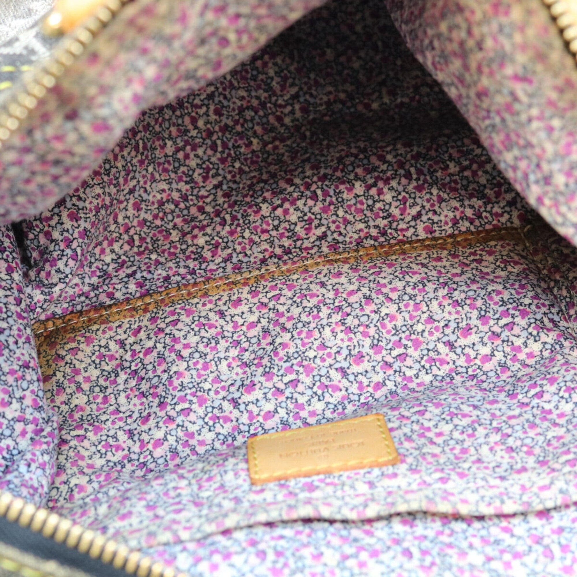 Louis Vuitton Black Brown Monogram Denim Boston Bag (Pre-Owned)