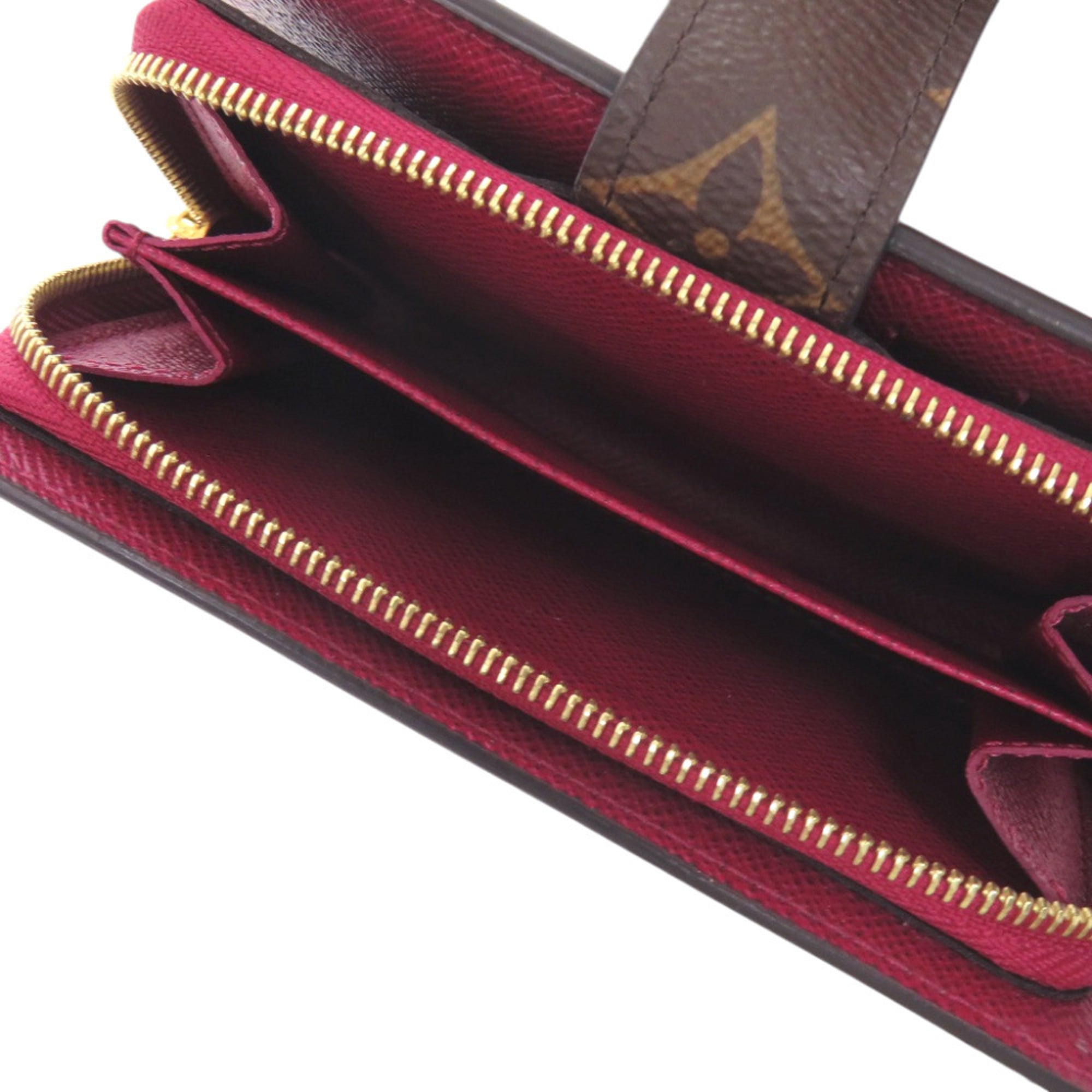 Louis Vuitton Brown Fuchsia Monogram Monogram Wallet (Bi-Fold) (Pre-Owned)