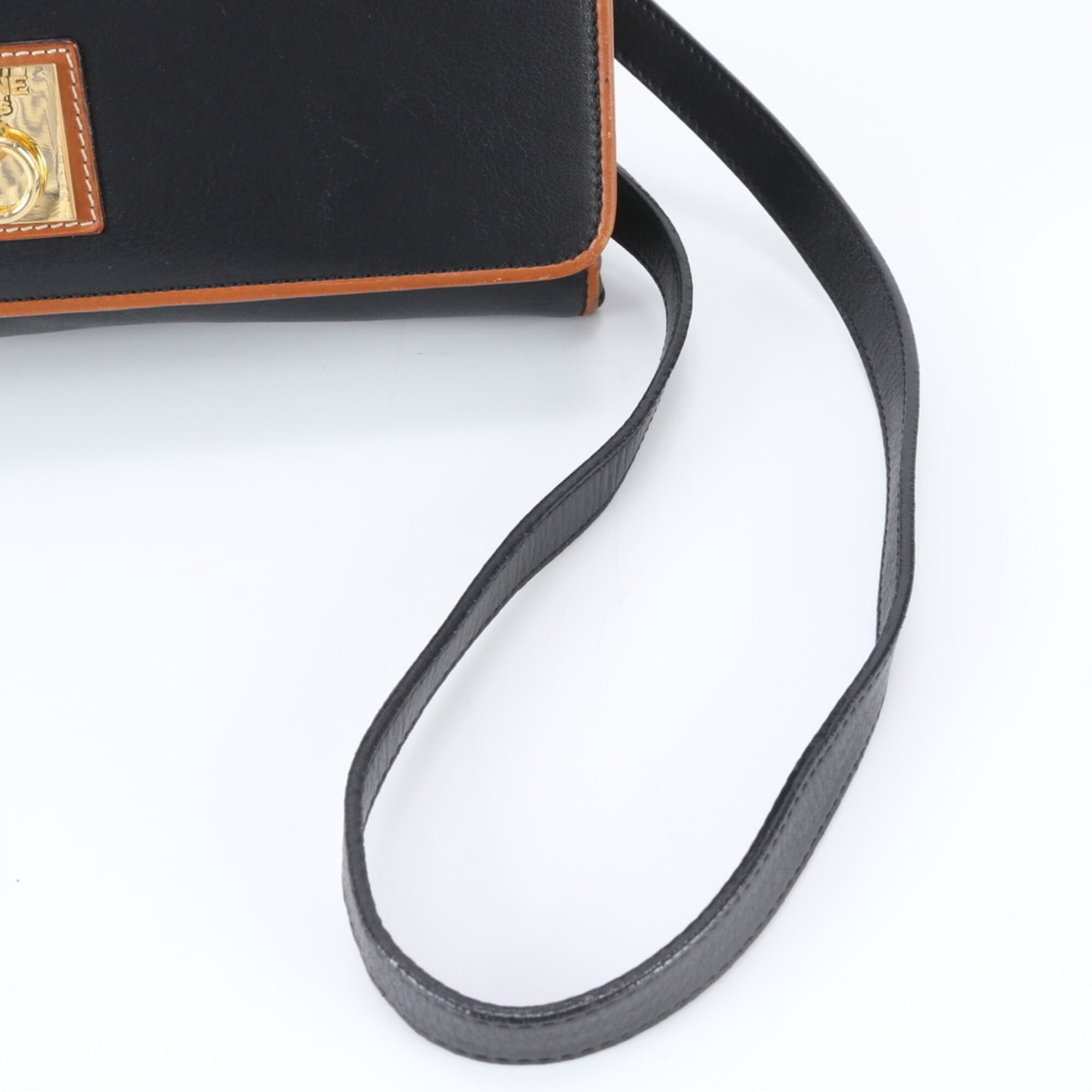 Celine Black Brown Leather Handbag Shoulder Bag Tote Bag (Pre-Owned)
