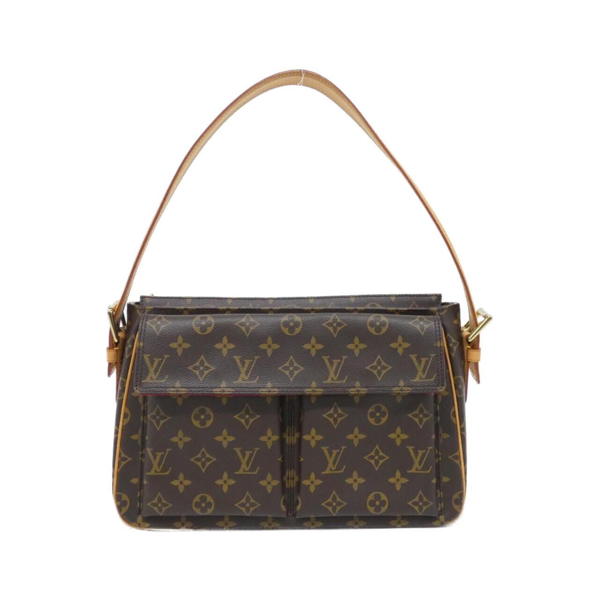 Louis Vuitton Monogram Brown Coated Canvas Shoulder Bag (Pre-Owned)