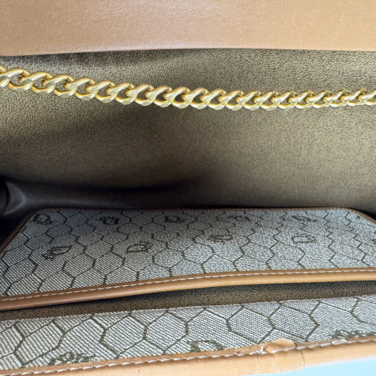 Christian Dior Beige Brown Pvc Shoulder Bag (Pre-Owned)