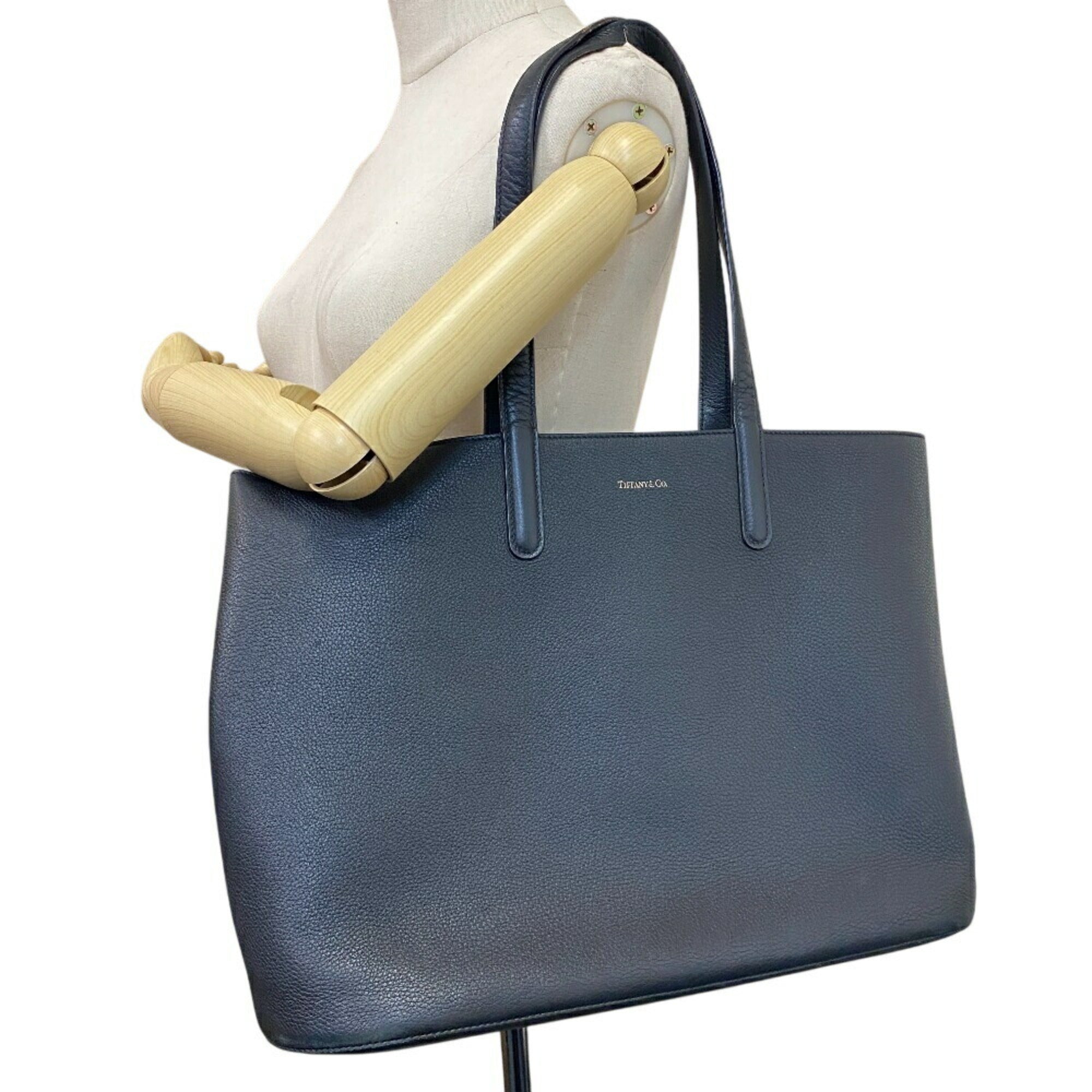 Tiffany Brown Leather Pouch Tote Bag (Pre-Owned)