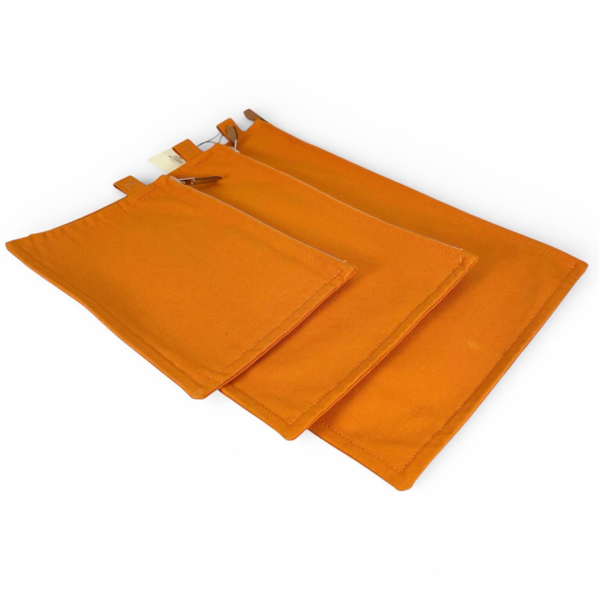 Hermes Orange Cotton Pouch (Pre-Owned)