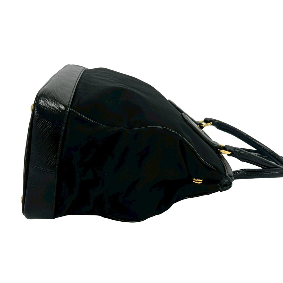 Prada Black Nylon Leather Handbag (Pre-Owned)