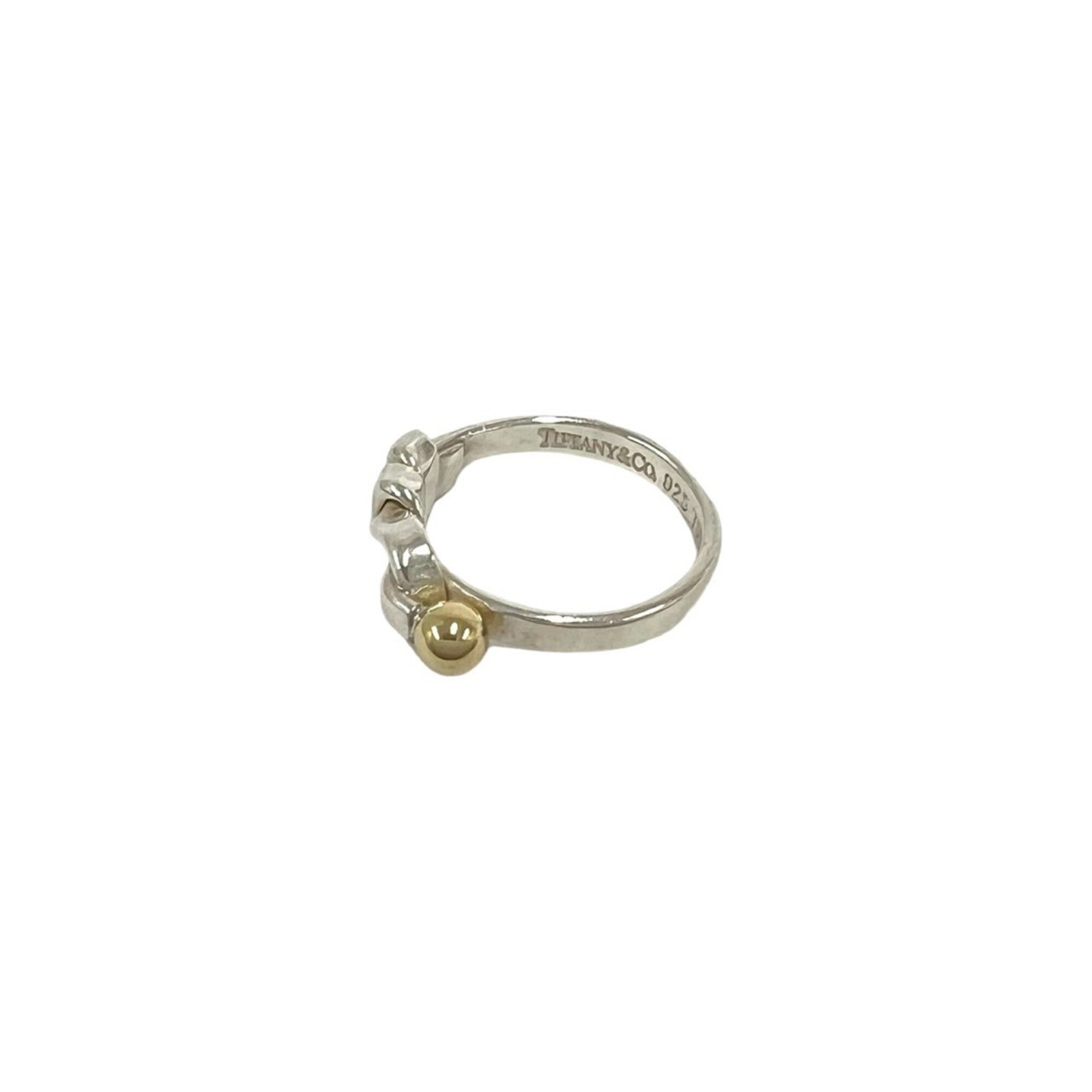 Tiffany Silver Yellow Gold (18K) Silver 925 Band Ring (Pre-Owned)