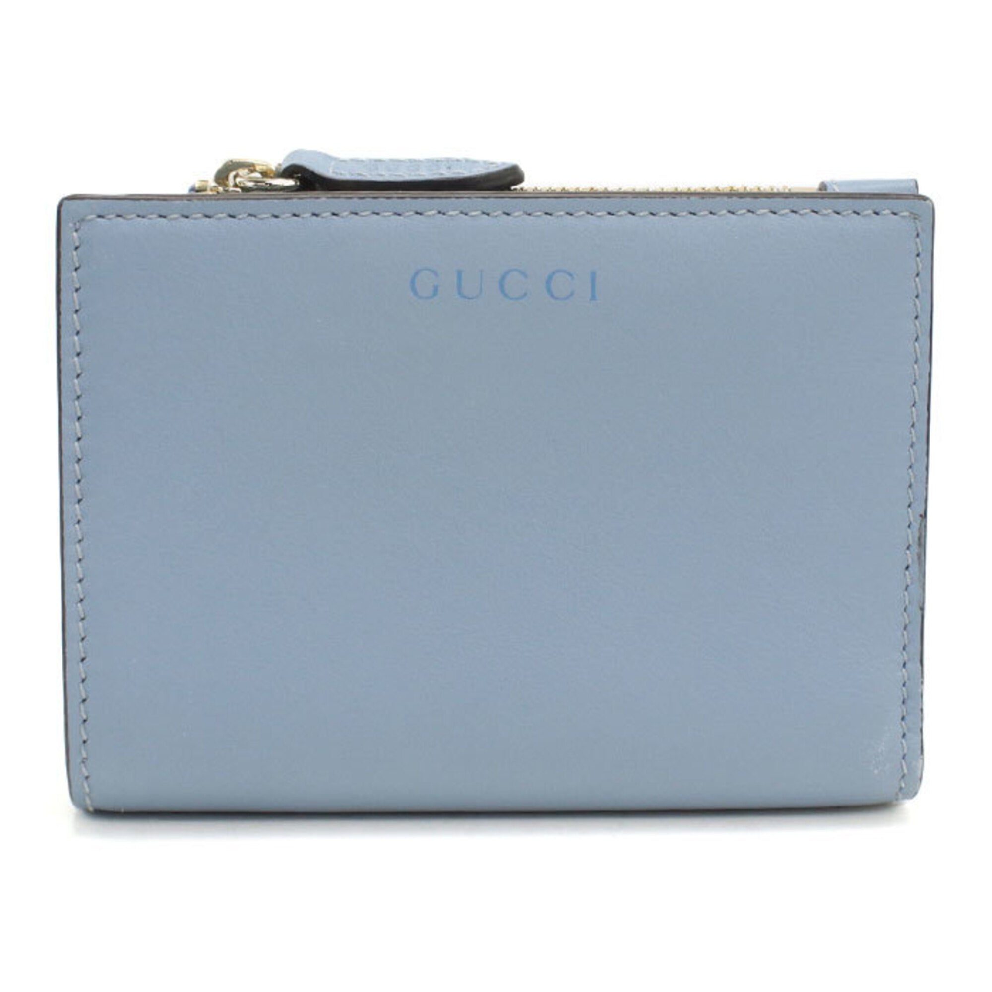 Gucci Blue Leather Wallet (Bi-Fold) (Pre-Owned)