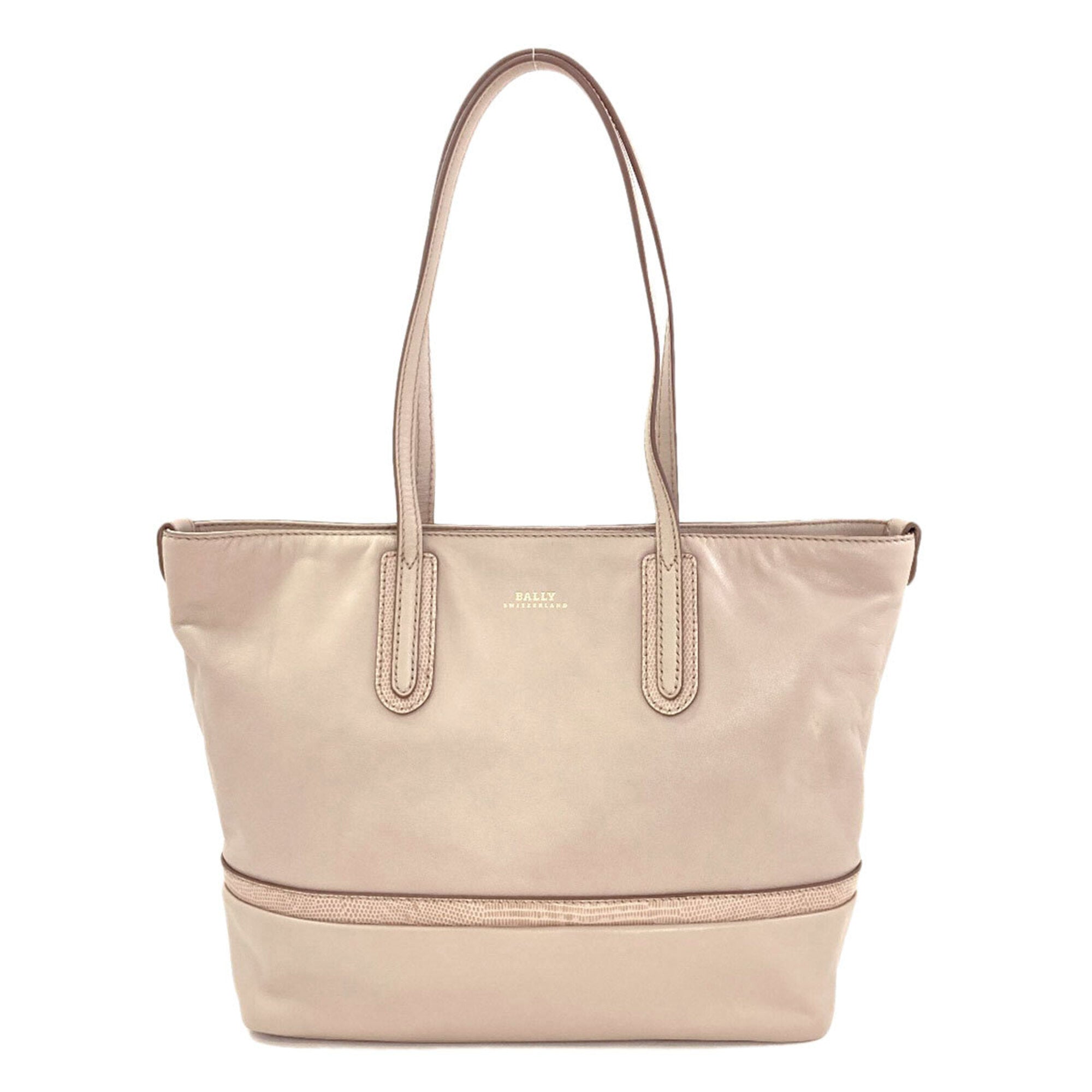 Bally Beige Leather Tote Bag (Pre-Owned)