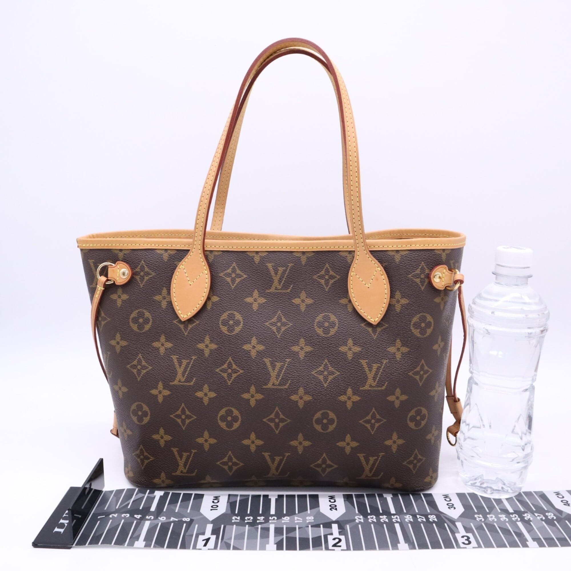 Louis Vuitton Monogram Beige Brown Coated Canvas Leather Handbag (Pre-Owned)