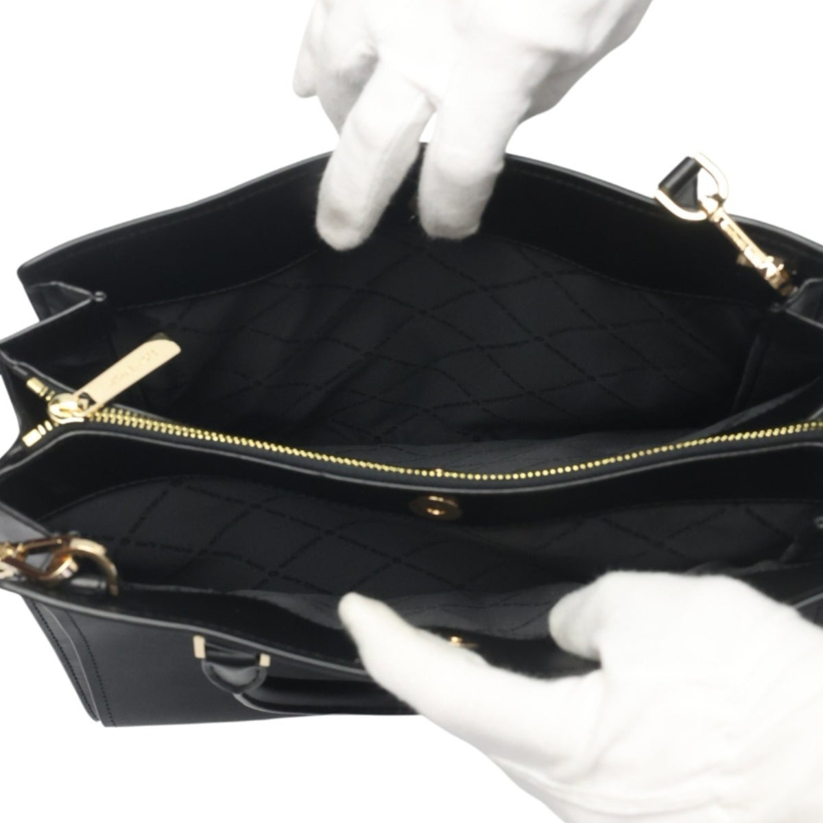 Michael Kors Black Leather Tote Bag (Pre-Owned)