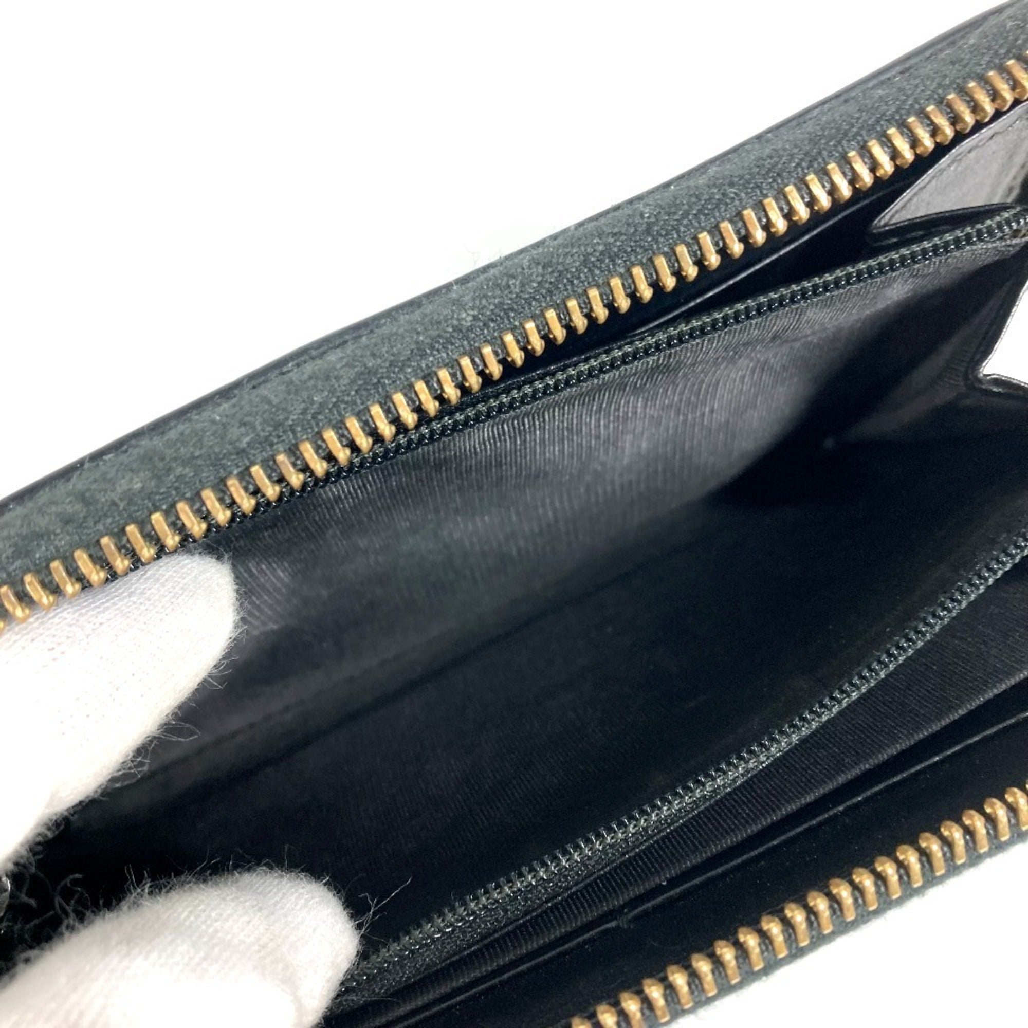 Gucci Black Leather Long Wallet (Bi-Fold) (Pre-Owned)