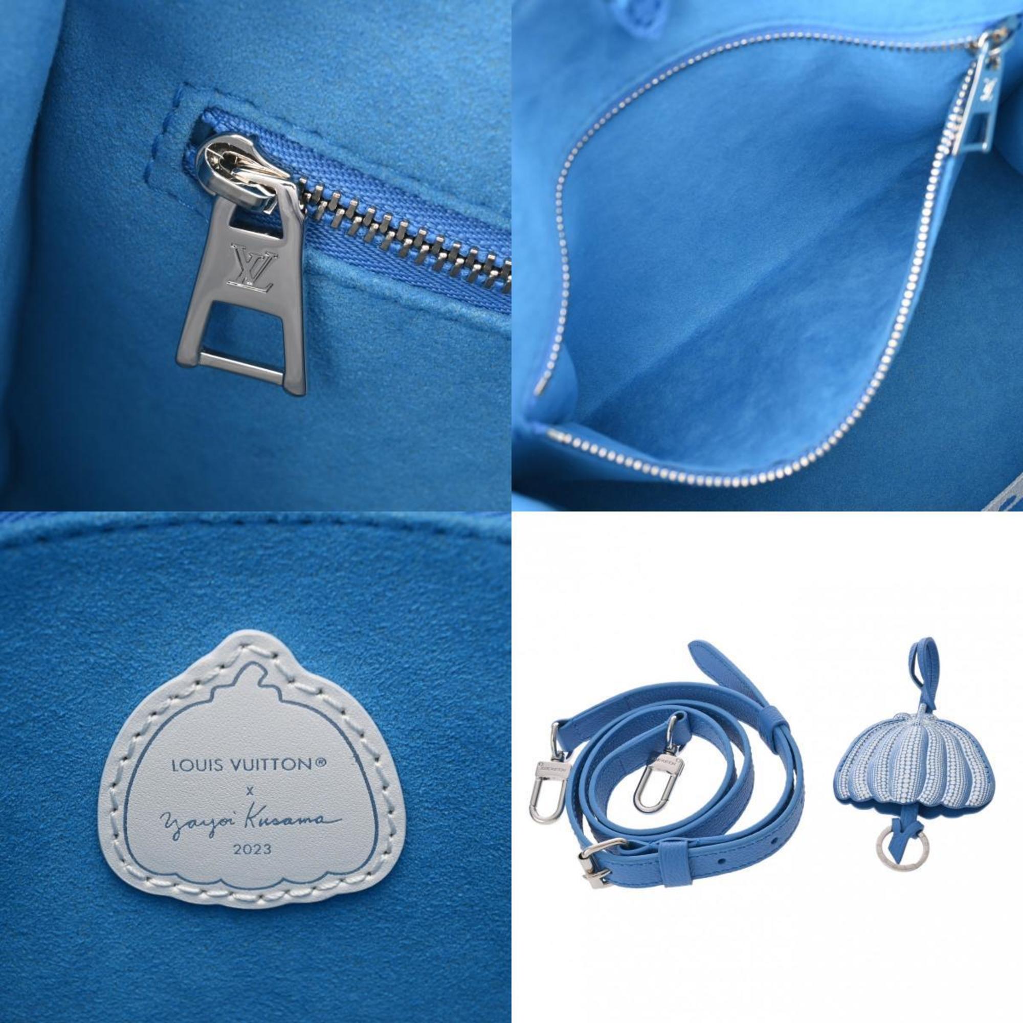 Louis Vuitton Blue White Leather Handbag (Pre-Owned)