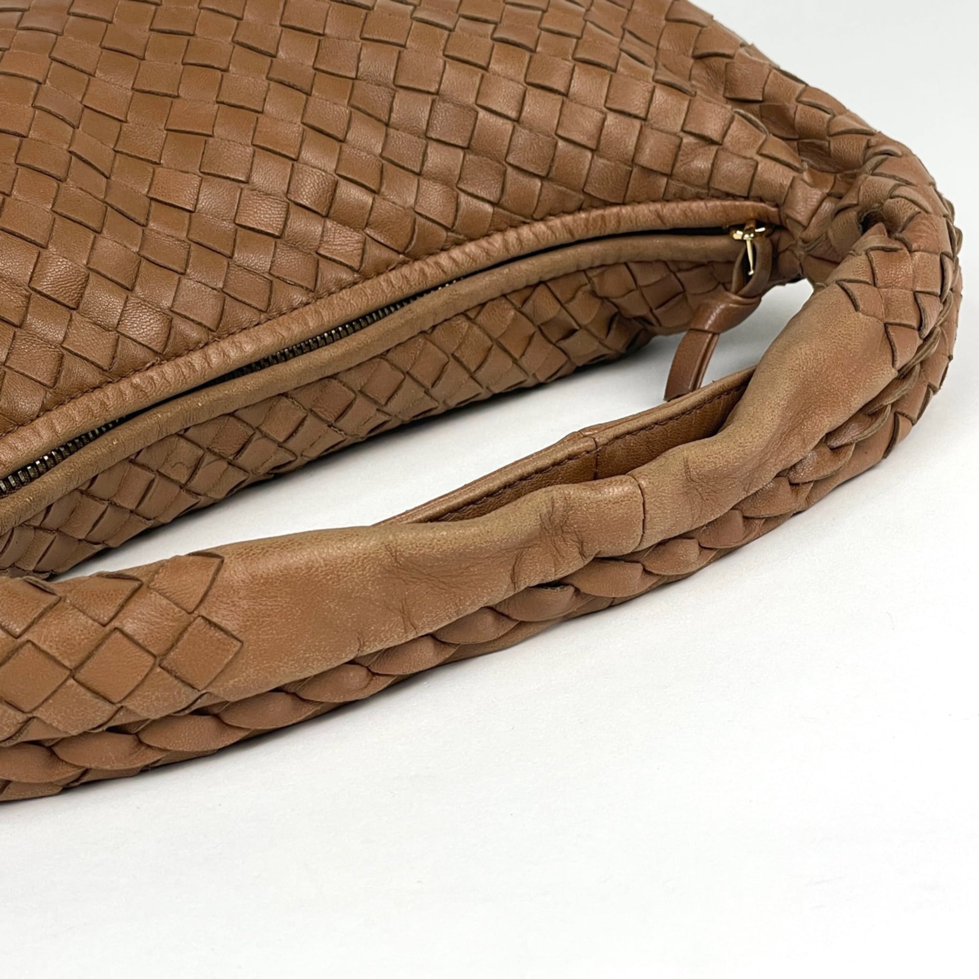 Bottega Veneta Brown Leather Handbag Shoulder Bag (Pre-Owned)