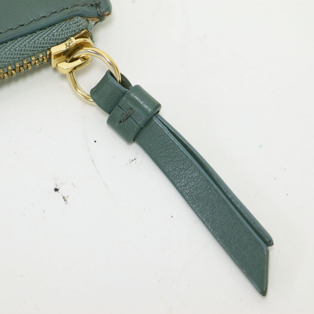 Chloé Green Leather Coin Purse/Coin Case (Pre-Owned)