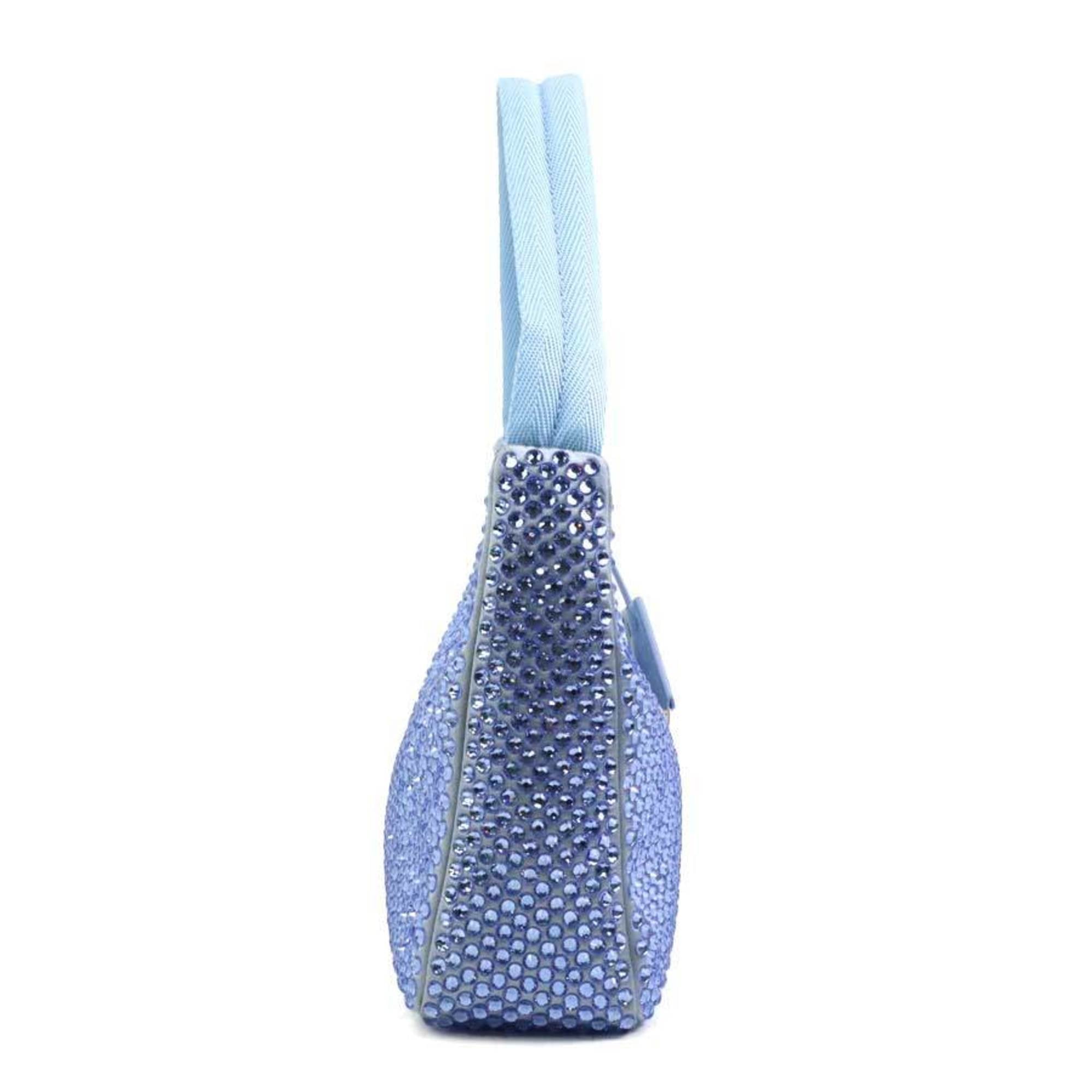 Prada Blue Silk Viscose Handbag (Pre-Owned)