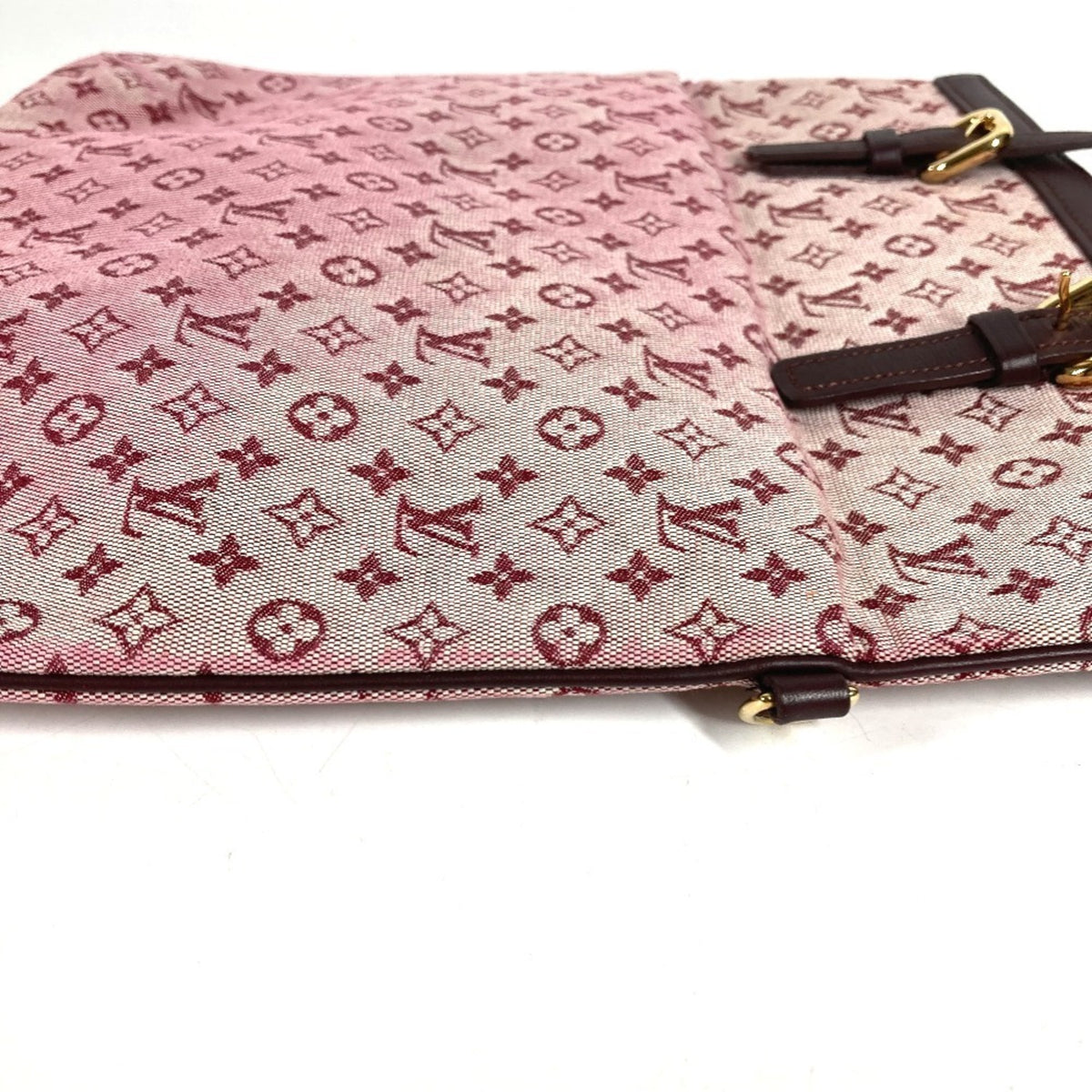 Louis Vuitton Red Color Monogram Mini Handbag Tote Bag (Pre-Owned)