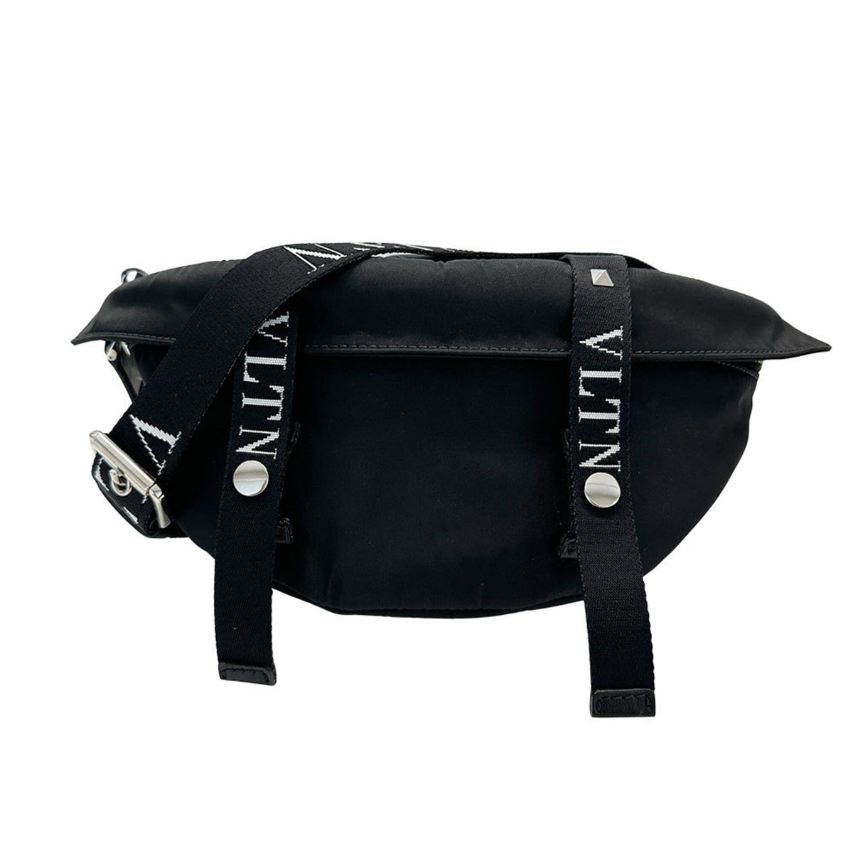 Valentino Black Nylon Handbag Sling Bag (Pre-Owned)