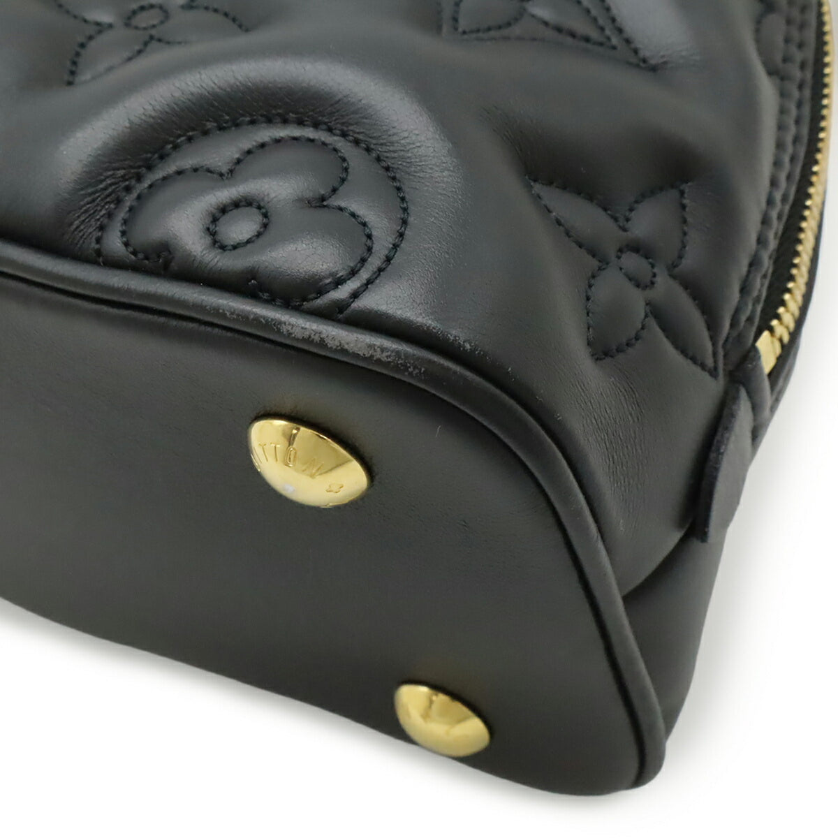 Louis Vuitton Black Noir White Quilting Handbag Shoulder Bag (Pre-Owned)