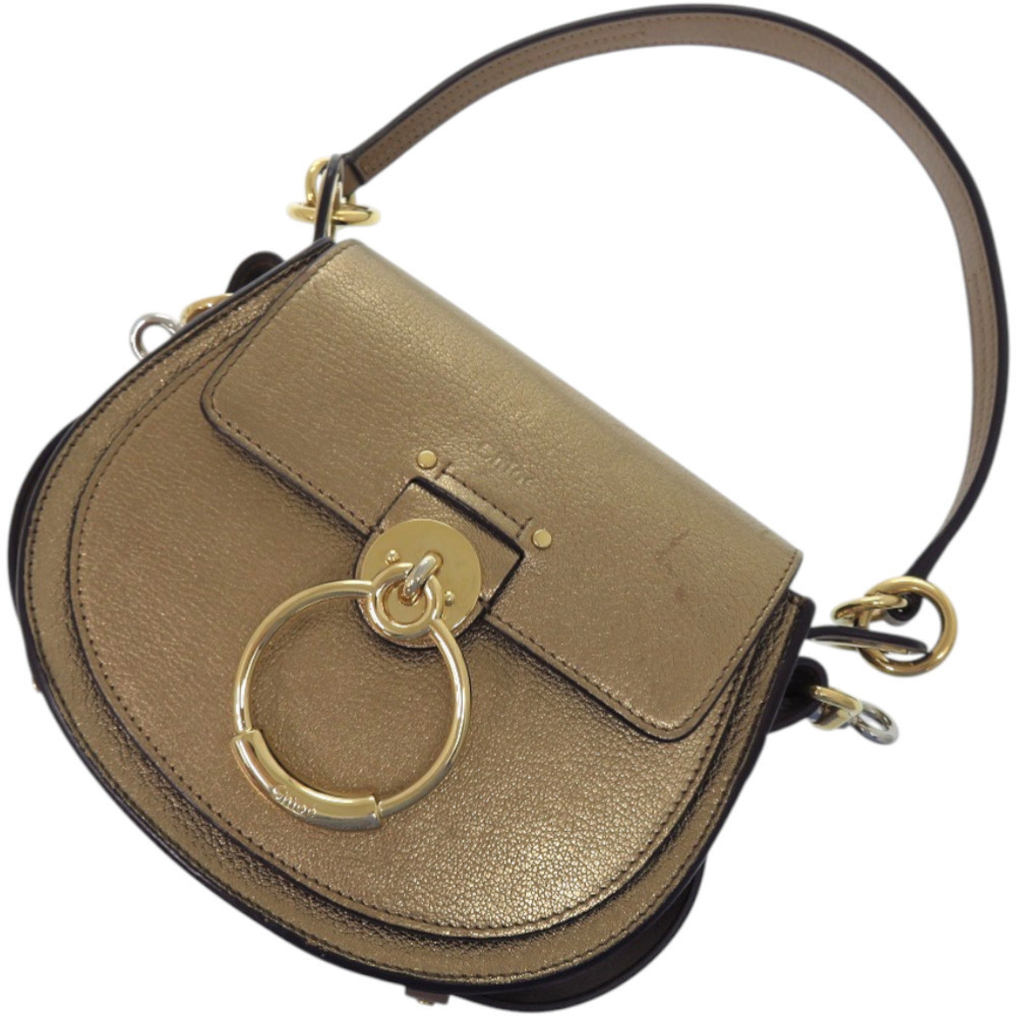 Chloé Gold Leather Shoulder Bag (Pre-Owned)