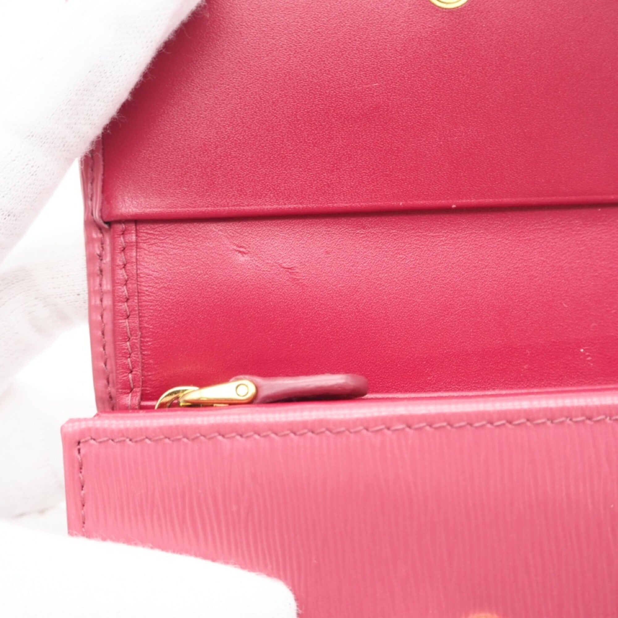 Prada Pink Leather Wallet (Tri-Fold) (Pre-Owned)