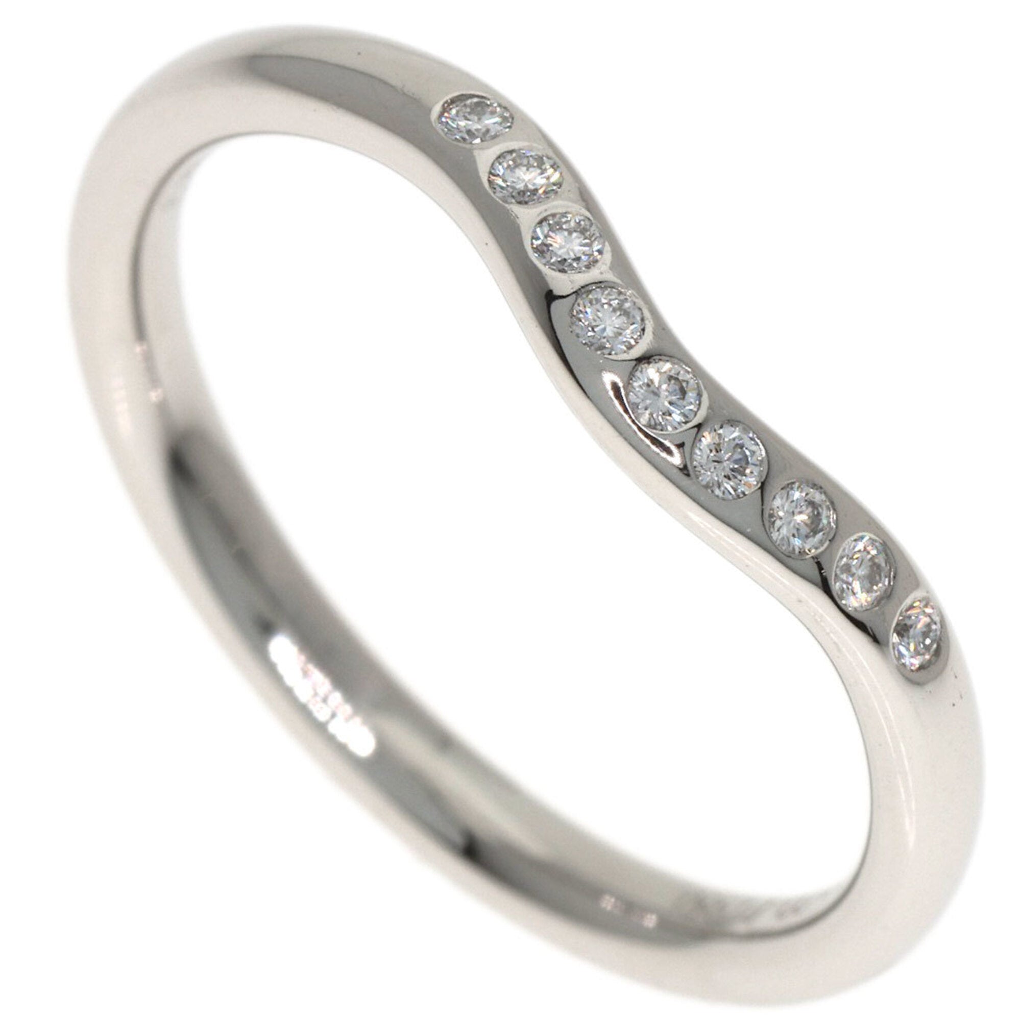 Tiffany Platinum Platinum 950 Band Ring (Pre-Owned)