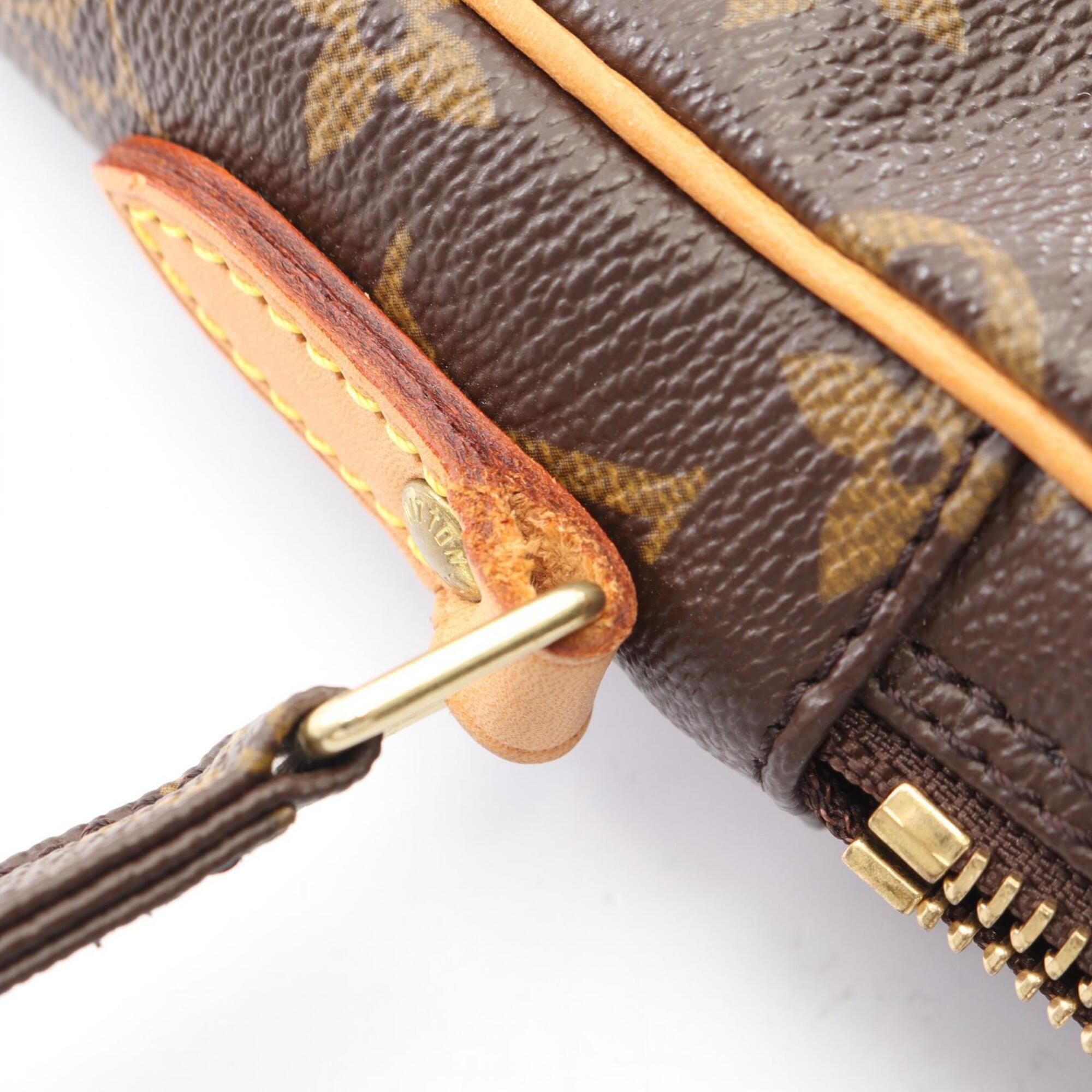Louis Vuitton Brown Monogram Coated Canvas Leather Handbag Shoulder Bag (Pre-Owned)