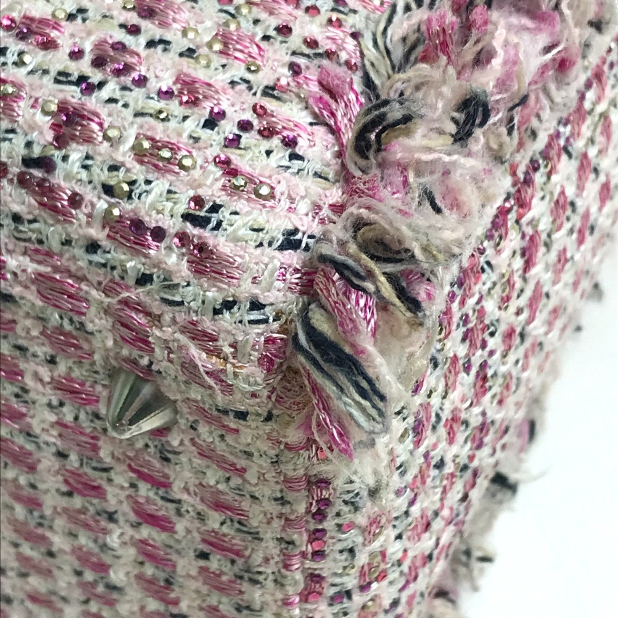 Christian Dior Pink Tweed Handbag (Pre-Owned)