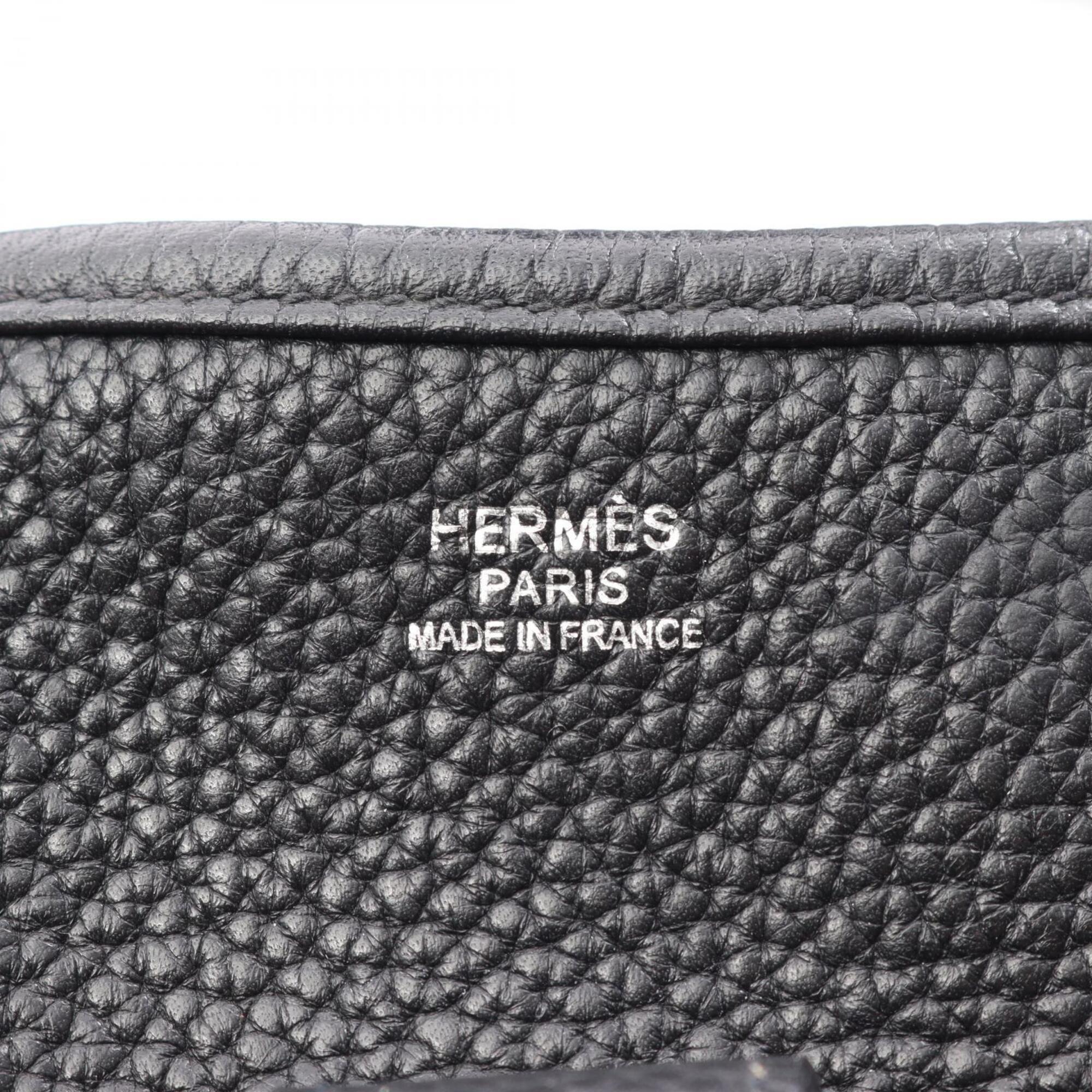 Hermes Black Taurillon Clemence Leather Shoulder Bag (Pre-Owned)