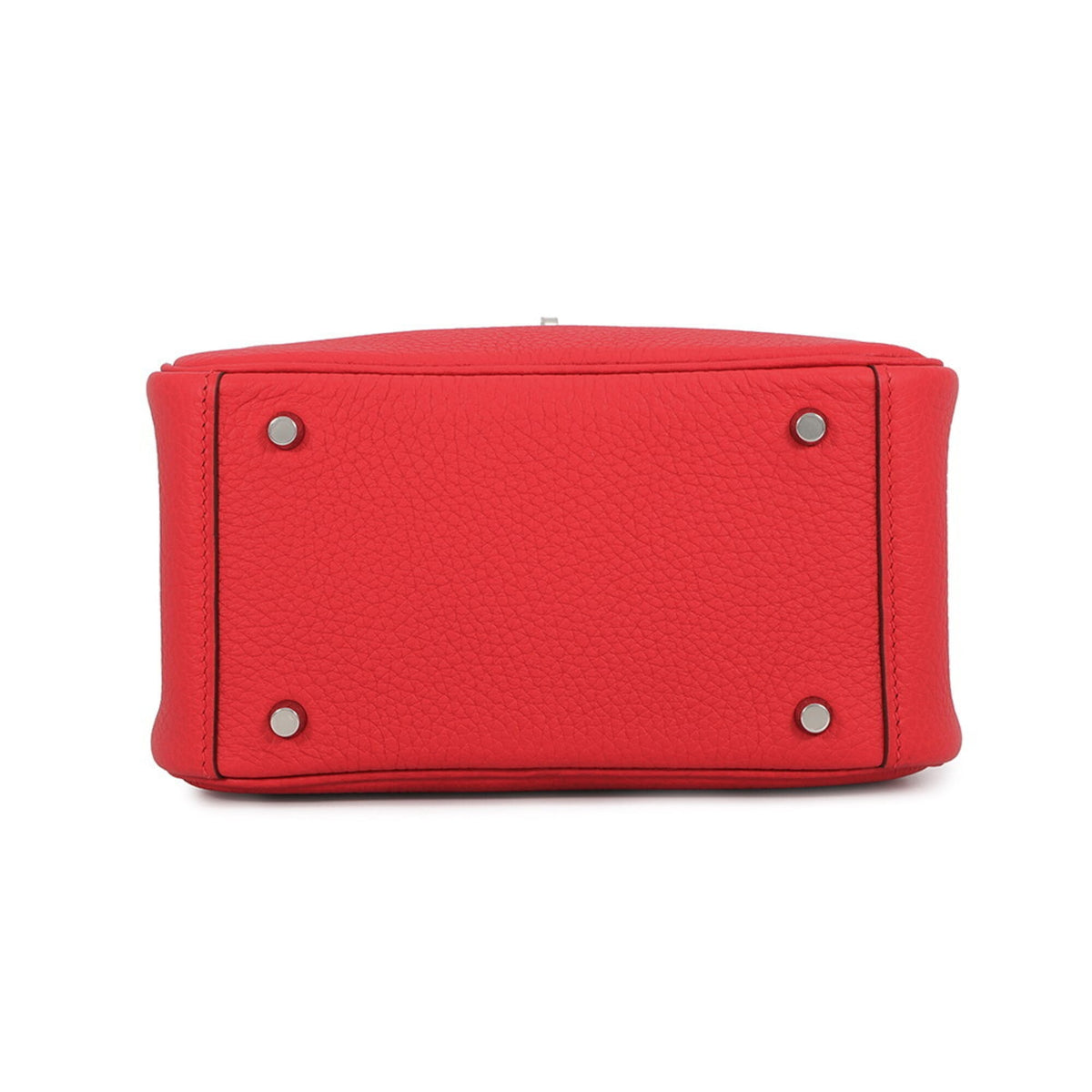 Hermes Red Color Taurillon Clemence Leather Handbag Shoulder Bag (Pre-Owned)