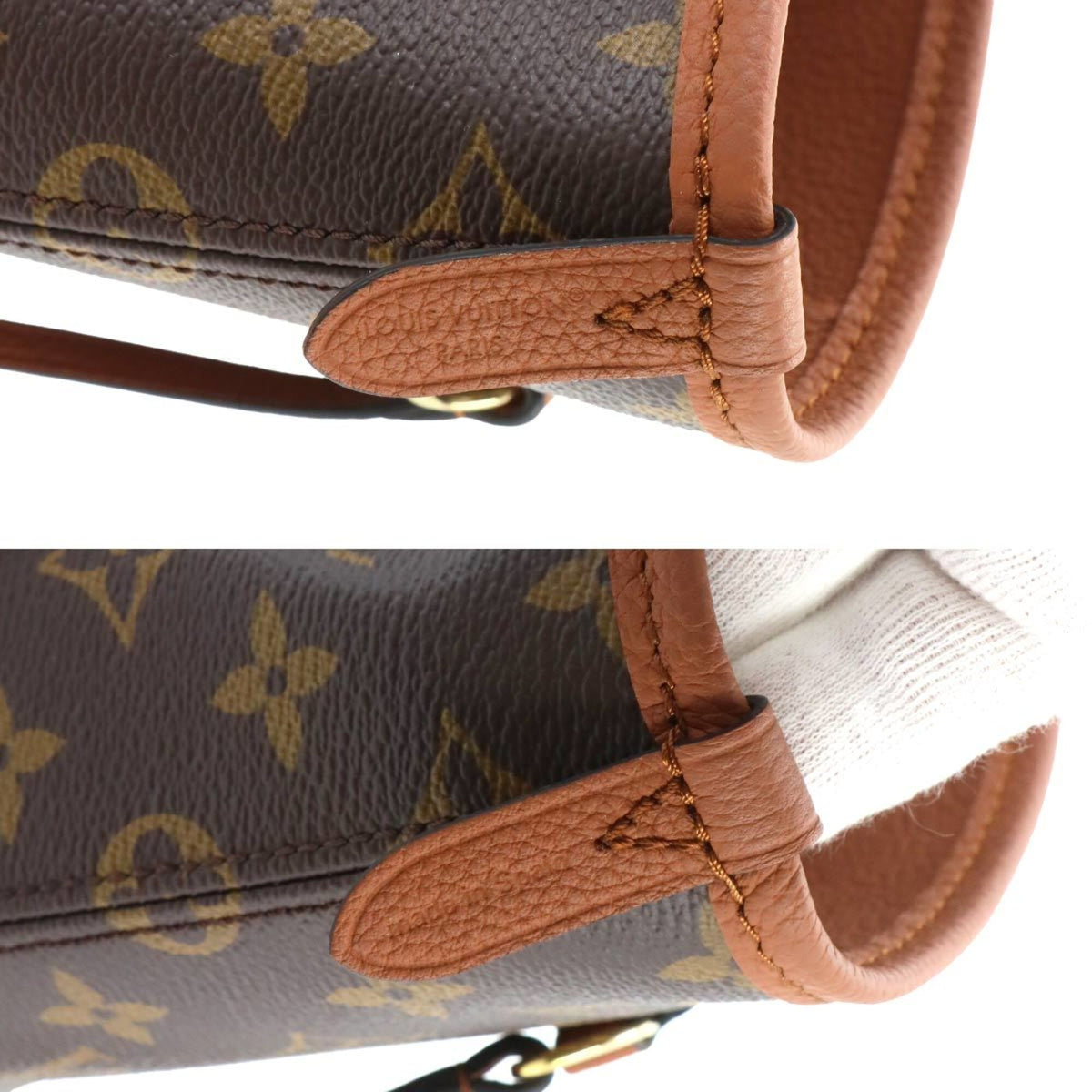 Louis Vuitton Camel Monogram Monogram Canvas Leather Tote Bag (Pre-Owned)