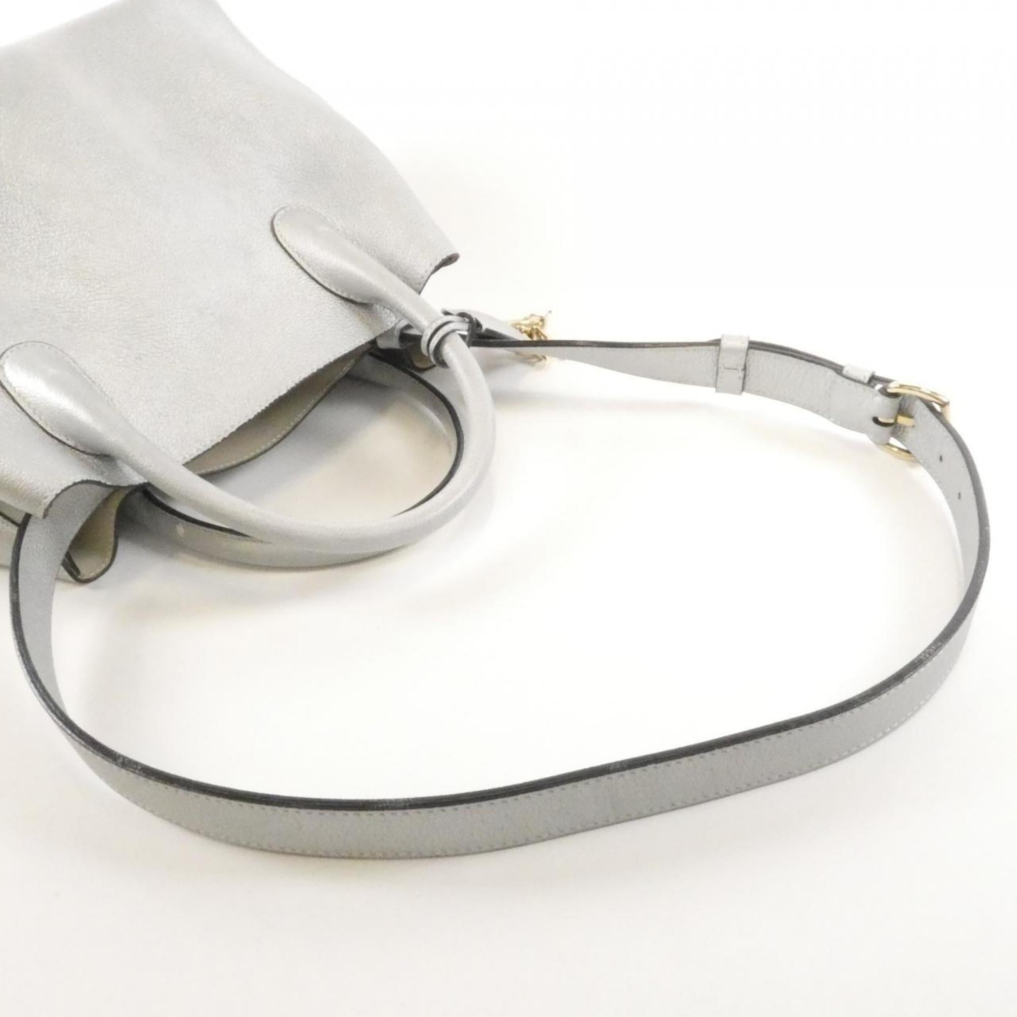 Christian Dior Silver Leather Handbag (Pre-Owned)